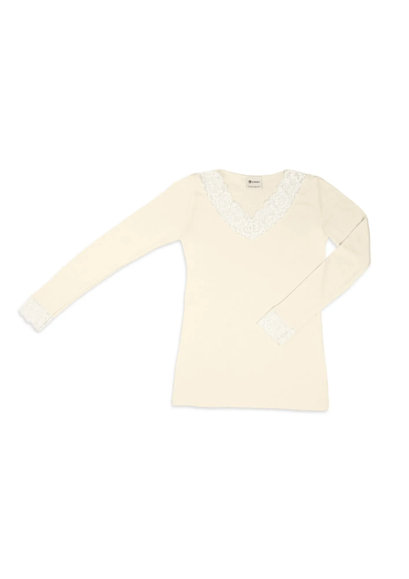 Ladies Long Sleeve Shirt Lace - Ecru