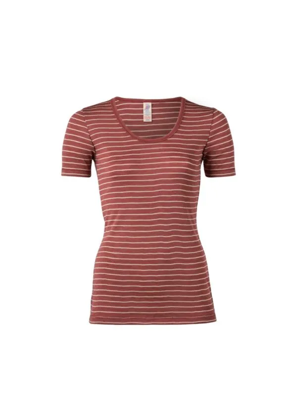 Ladies s/s stripe - Roest