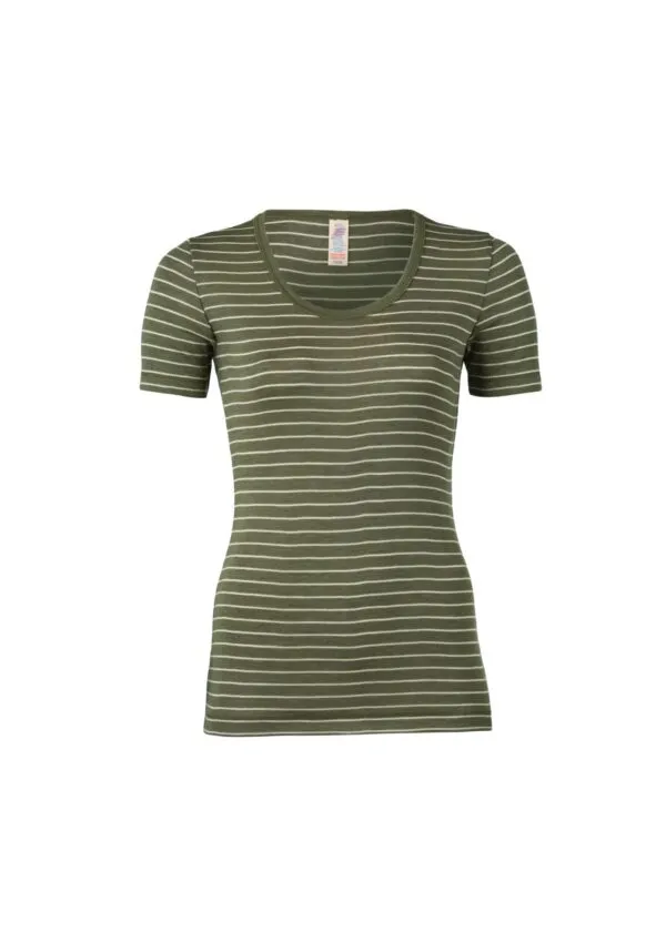 Ladies s/s stripe - Olijf