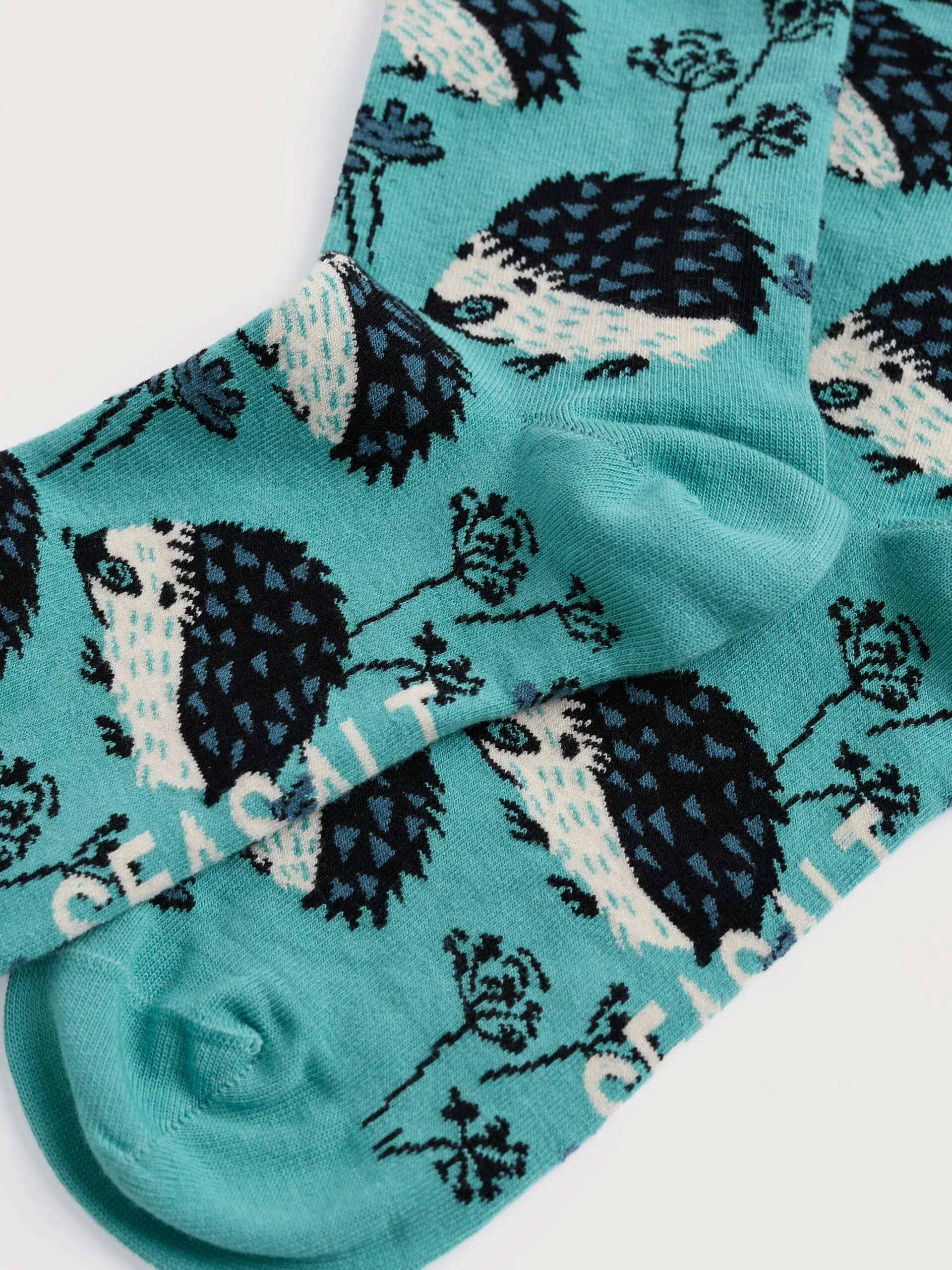 Womens Arty Socks - Hedgehog Garden Riverside - Afbeelding 2
