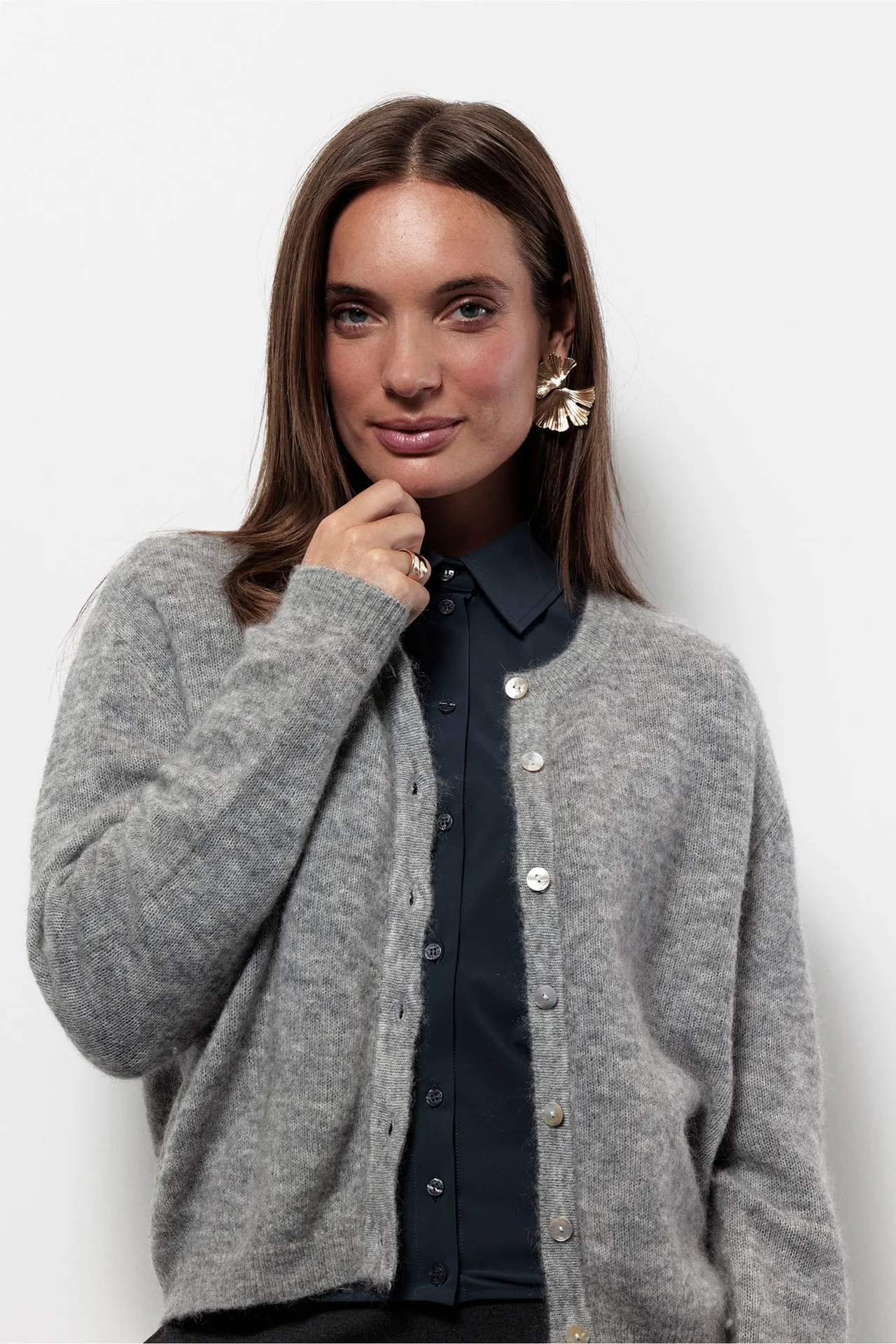 Bibi mohair cardigan - Grijs