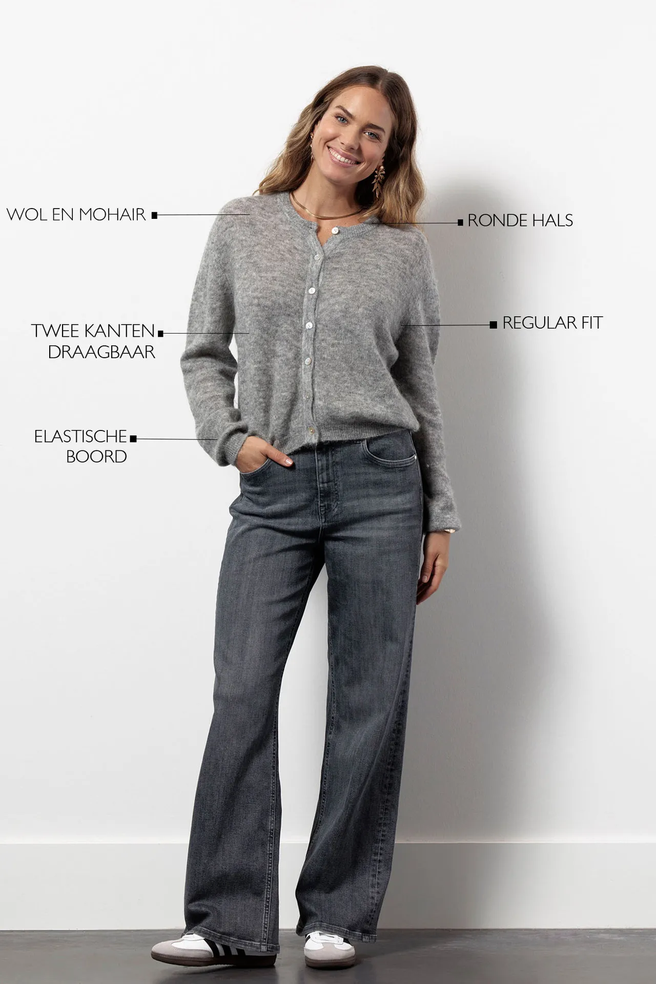 Bibi mohair cardigan - Grijs - Afbeelding 3