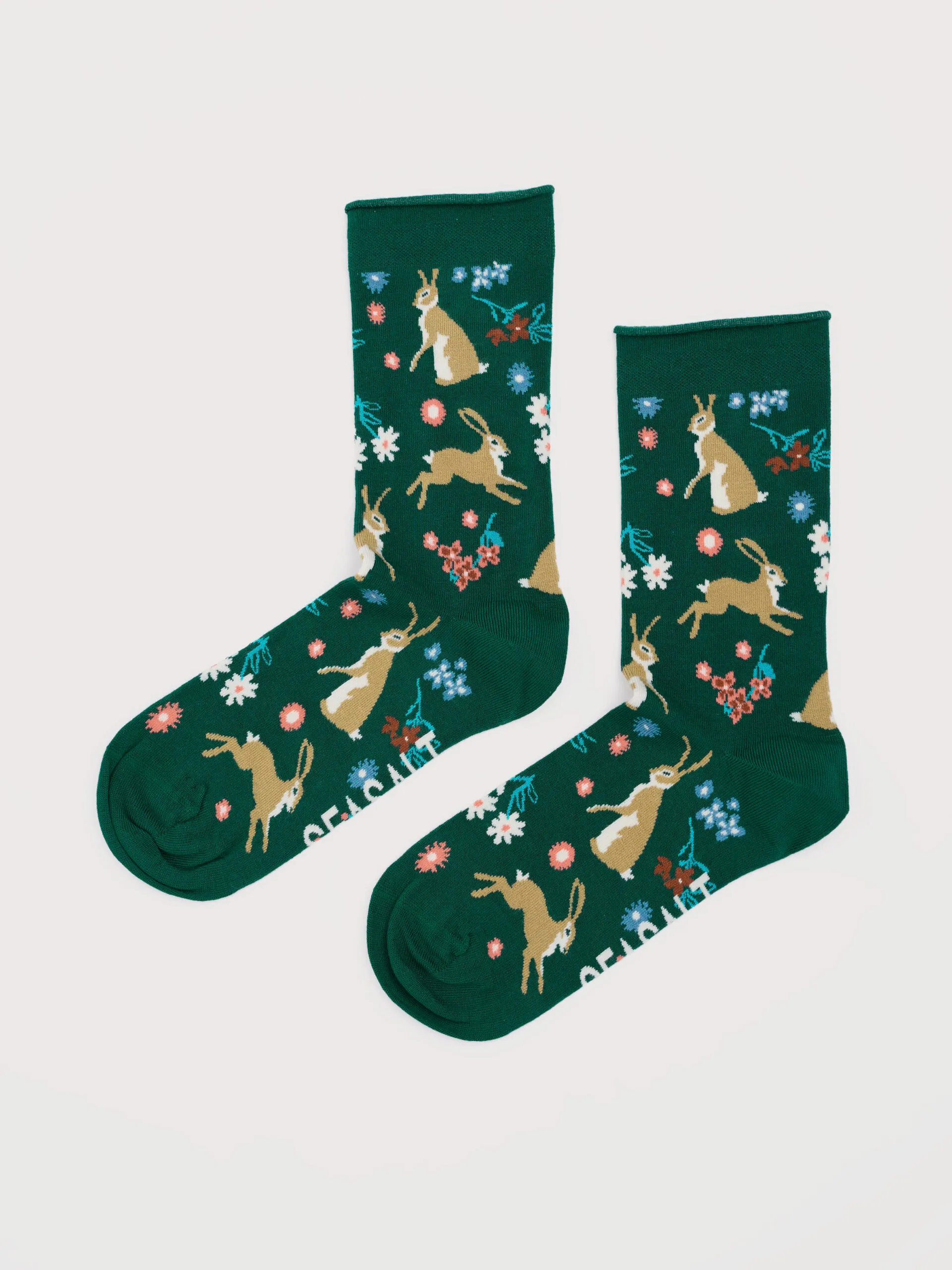 Women's Bamboo Arty Socks - Hares Leap Dark Wreckage - Afbeelding 3