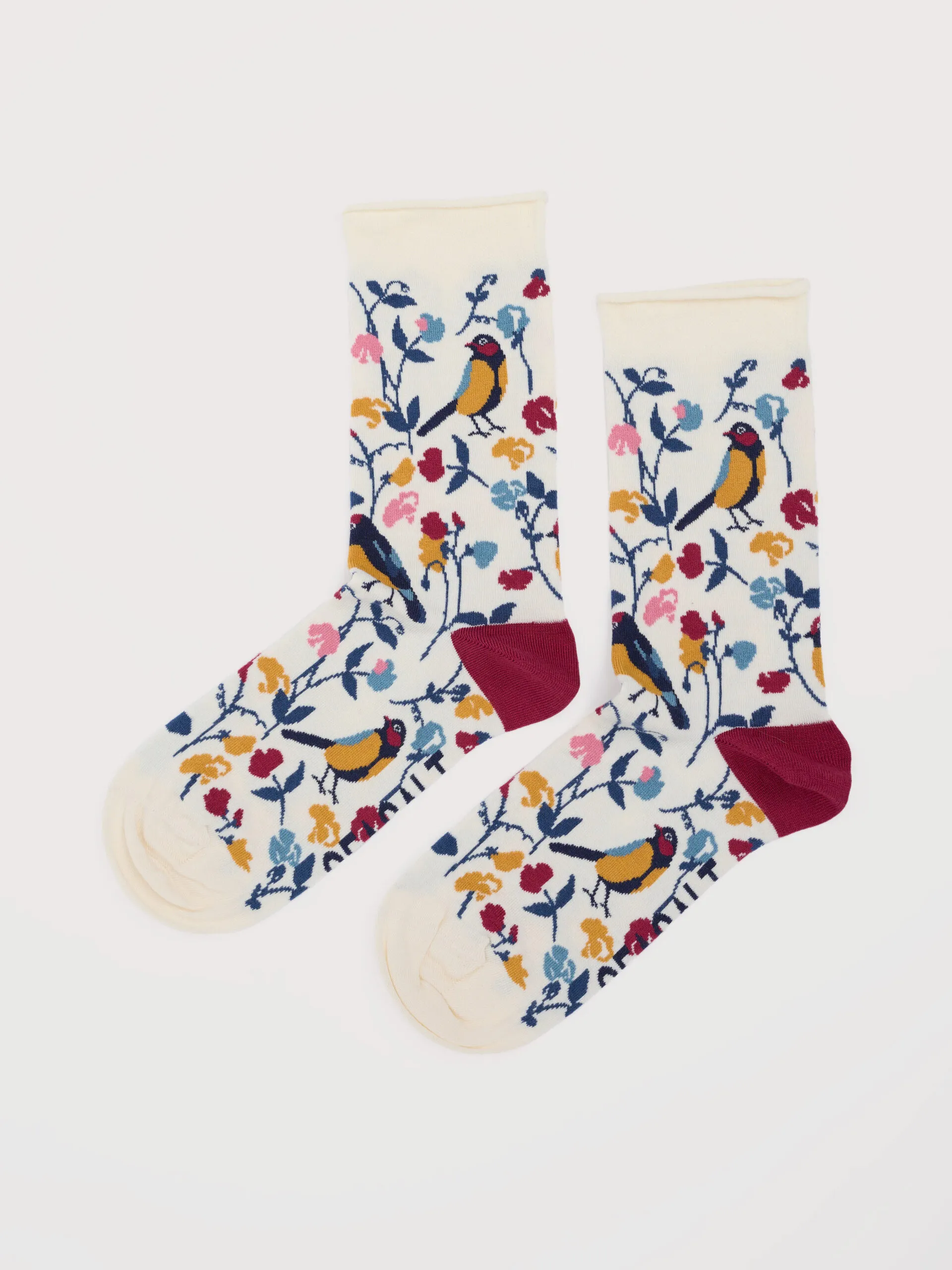 Women's Bamboo Arty Socks - Sweet Pea Bird Chalk - Afbeelding 3