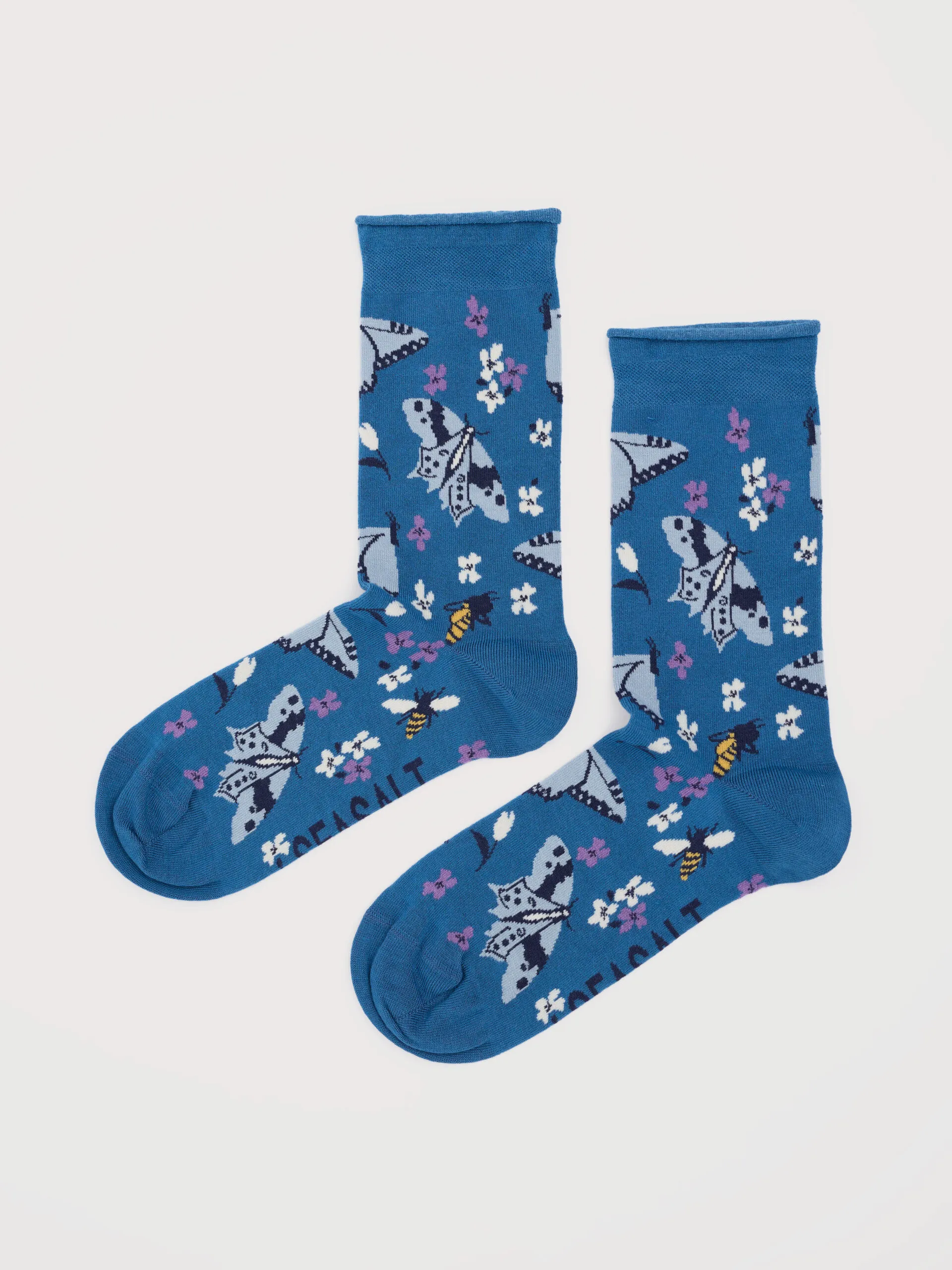 Women's Bamboo Arty Socks - Wing Flower Shore - Afbeelding 3