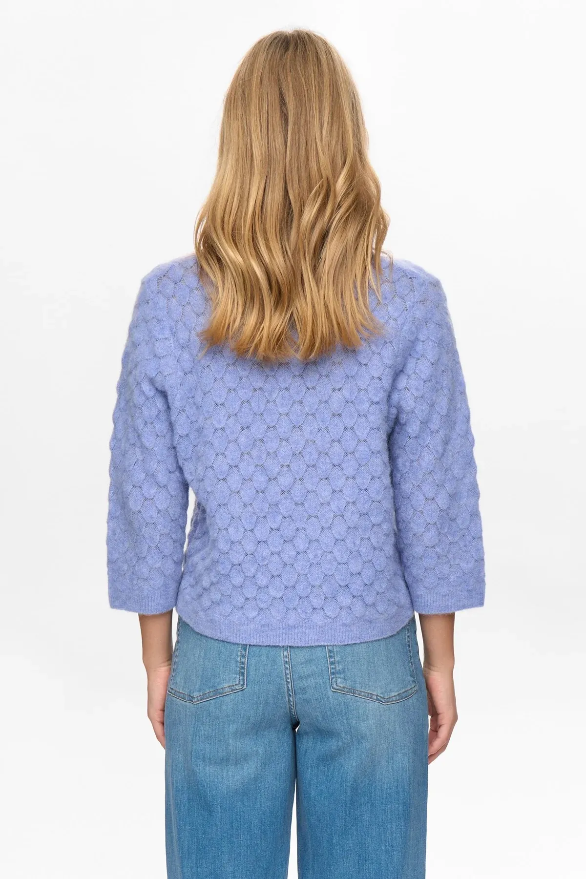 NURIETTE LEAF POINTELLE PULLOVER - Blauw - Afbeelding 2