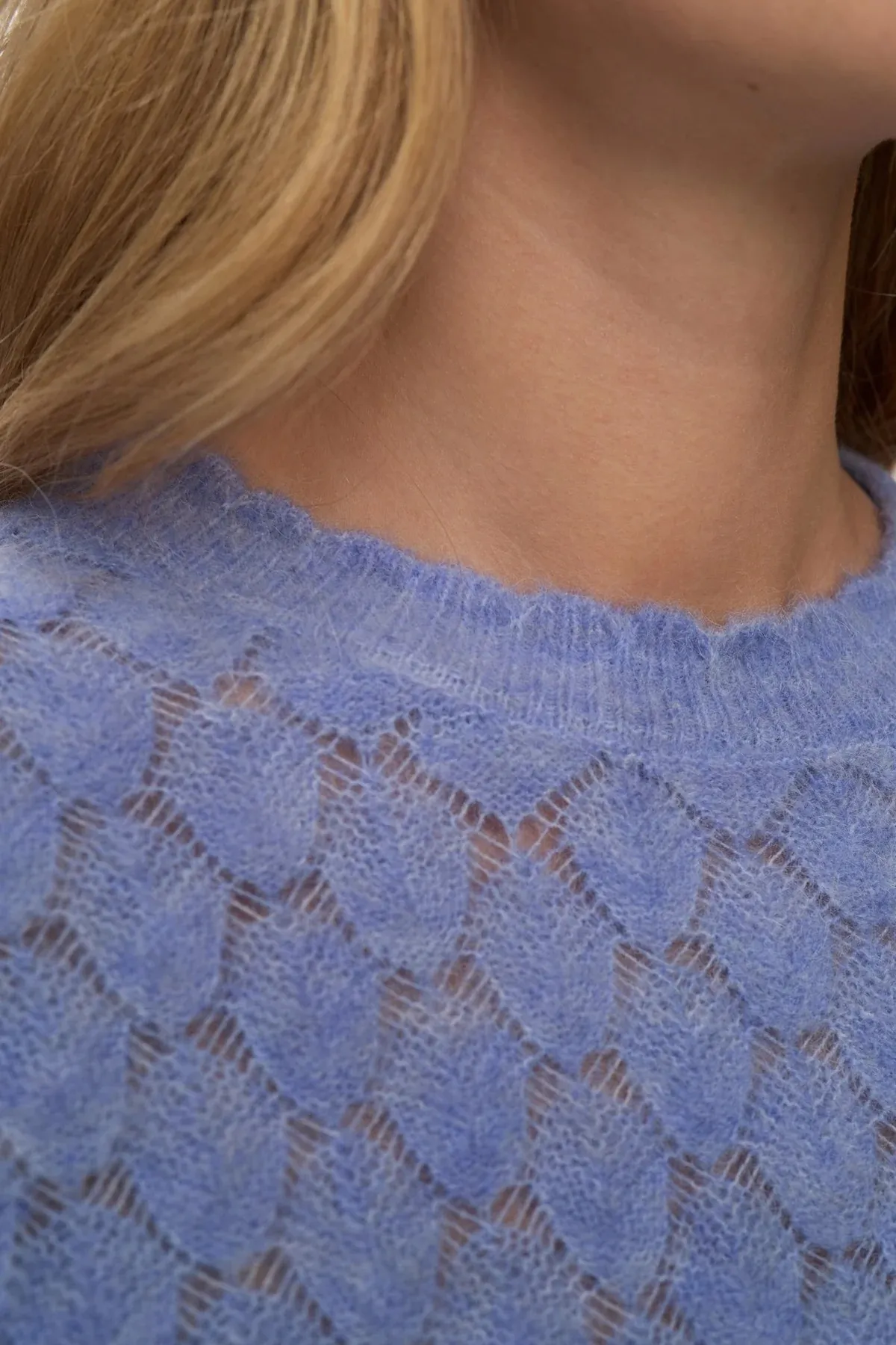 NURIETTE LEAF POINTELLE PULLOVER - Blauw - Afbeelding 5
