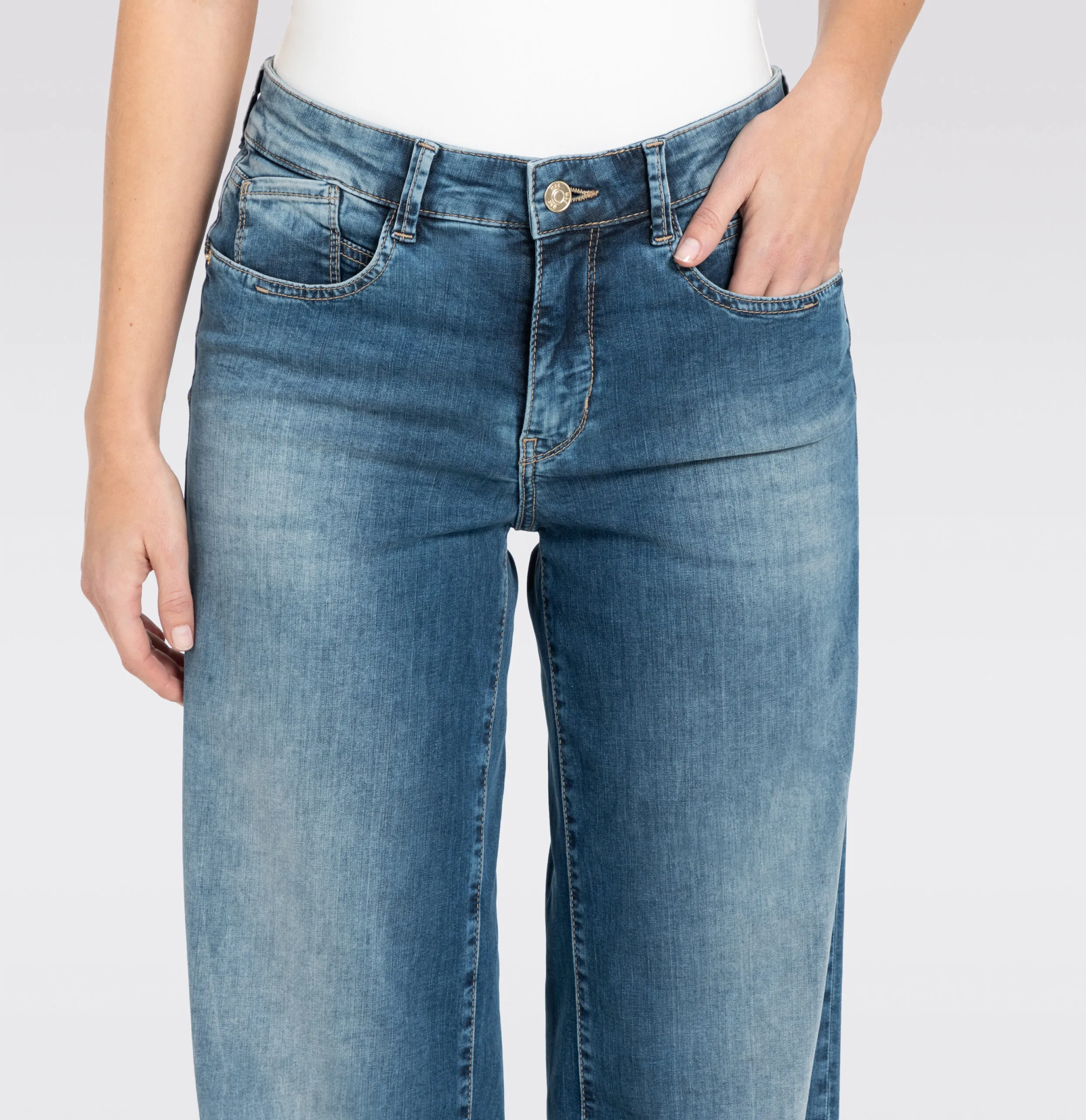 Rich Palazzo - navy heavy wash - Afbeelding 3