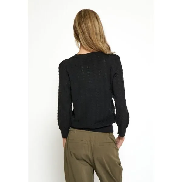 PCRosy 3/4 Sleeve Pullover - Zwart