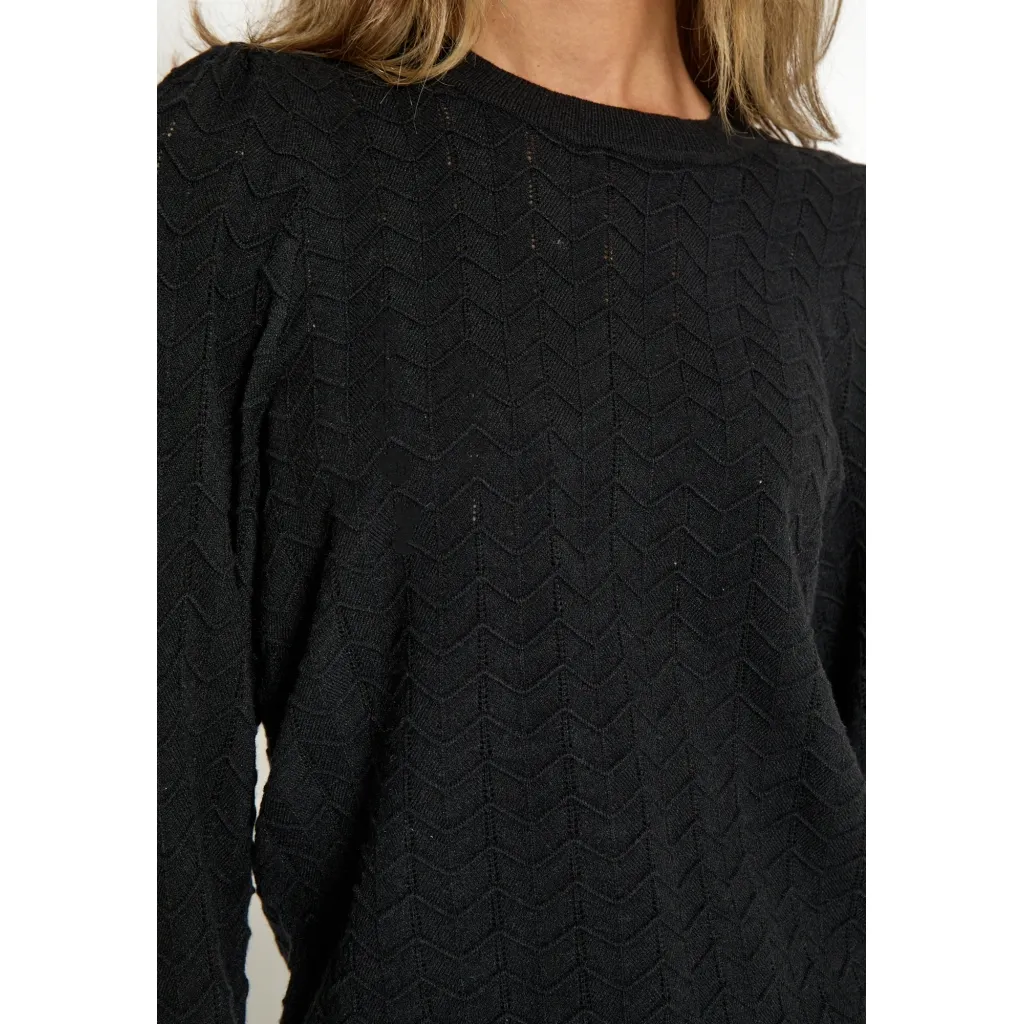 PCRosy 3/4 Sleeve Pullover - Zwart - Afbeelding 4