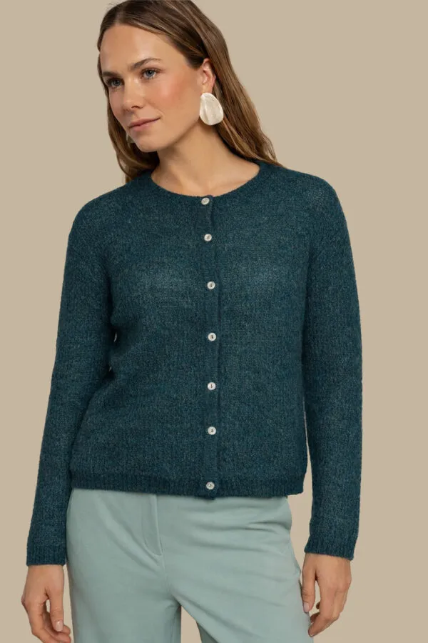 Bibi spring cardigan - Dark sage green