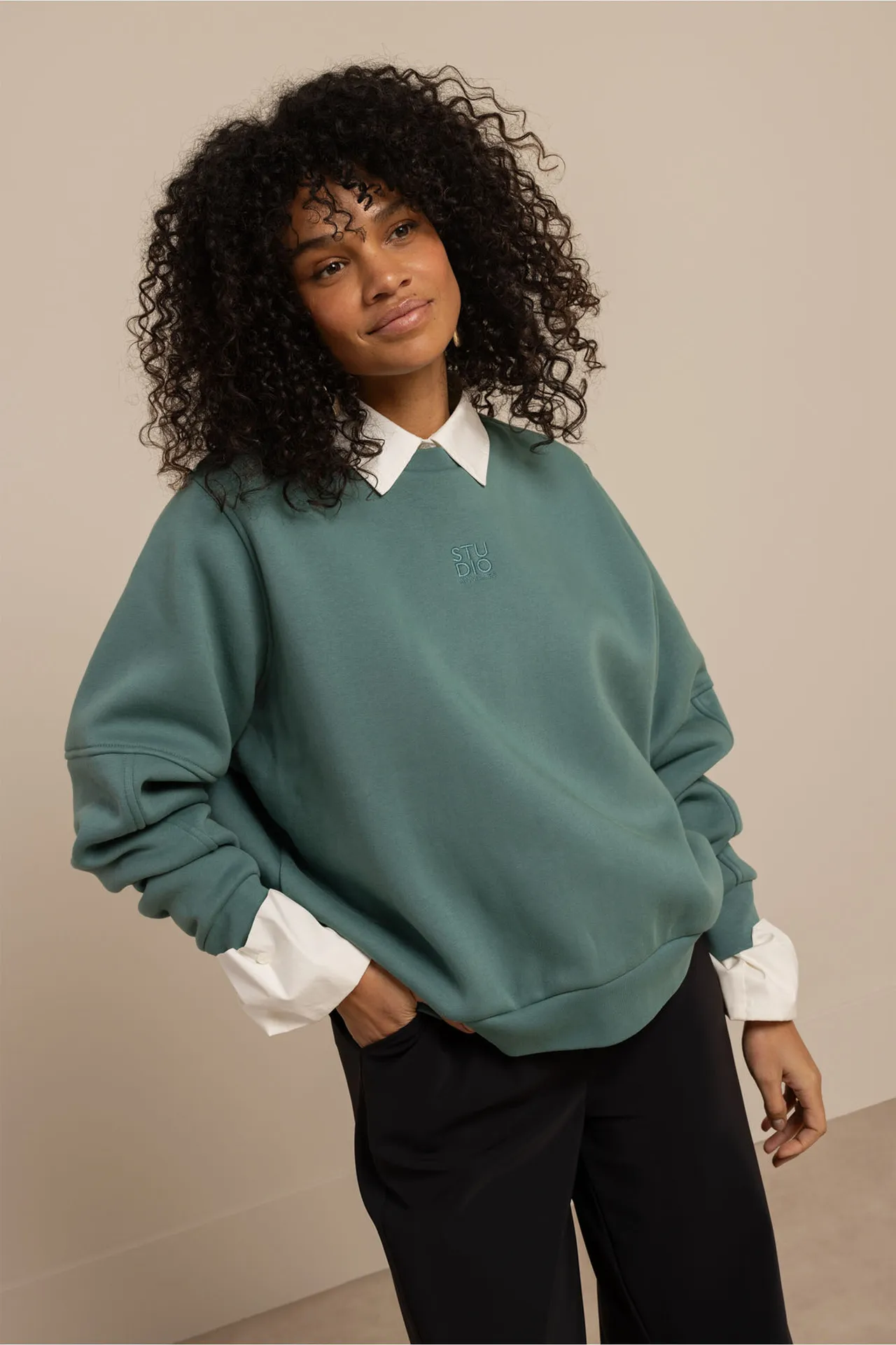Pleuni studio sweater - Dark sage green - Afbeelding 2