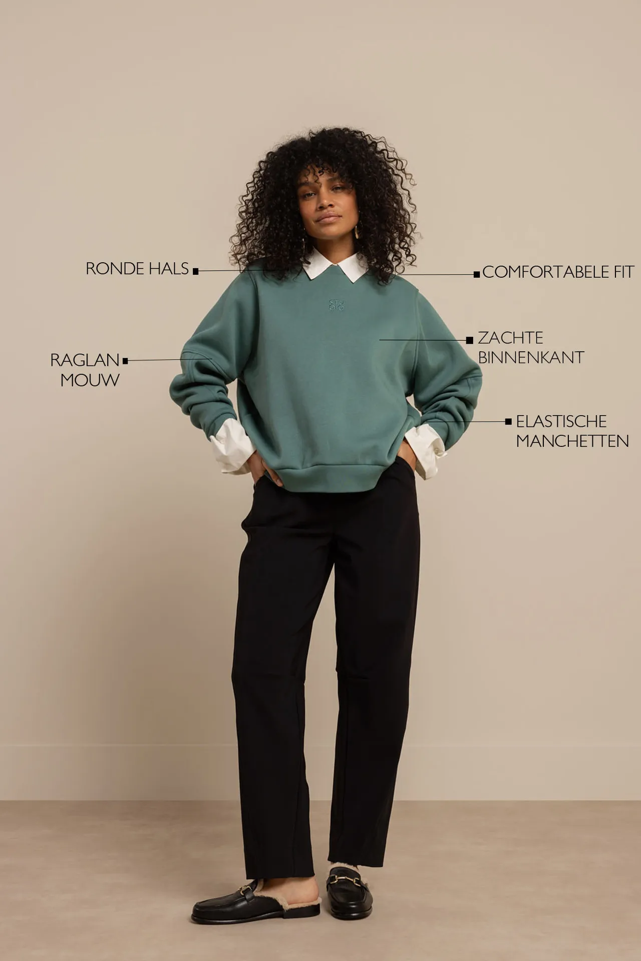 Pleuni studio sweater - Dark sage green - Afbeelding 4