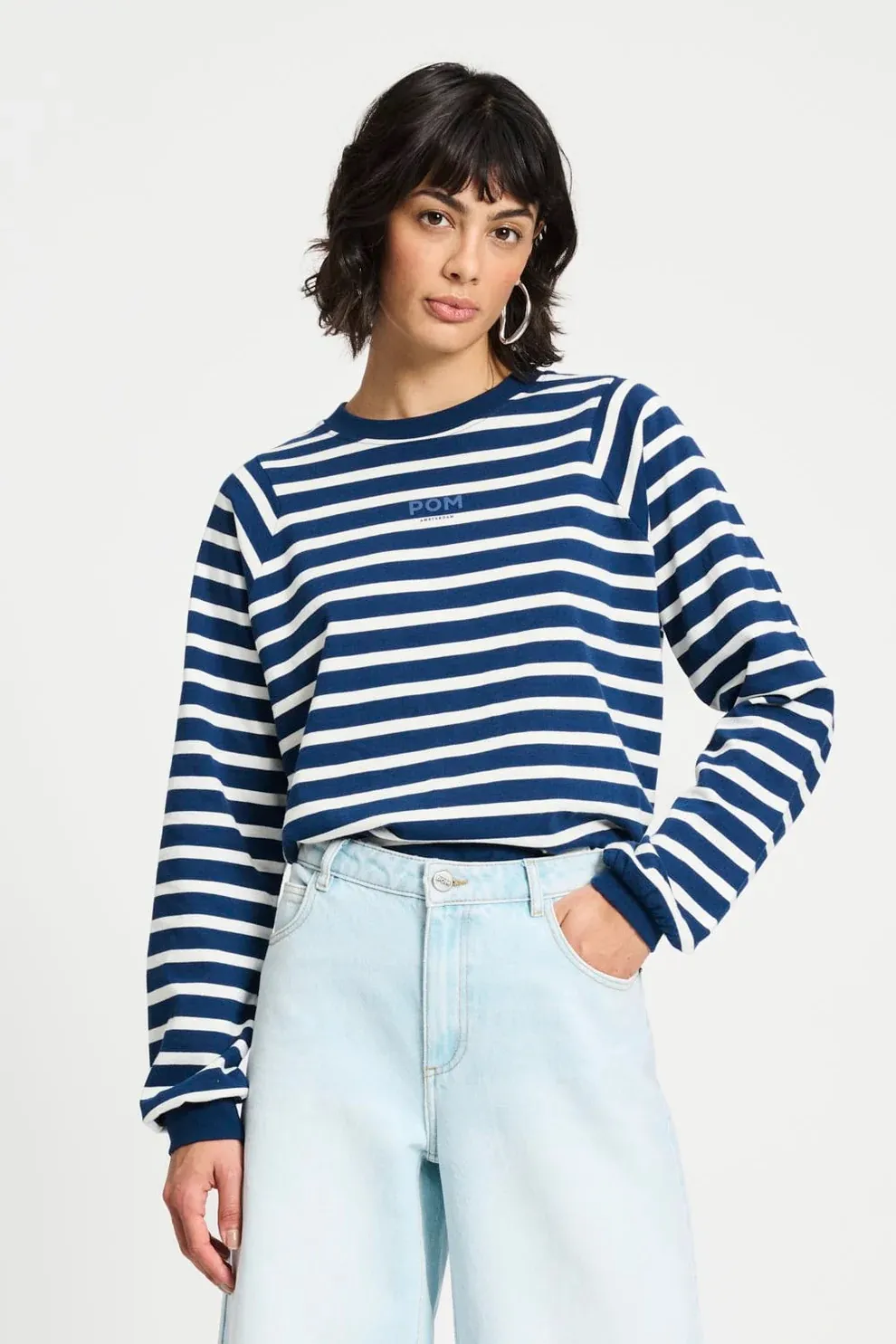 TOP - Striped Blue White - Donkerblauw - Afbeelding 2