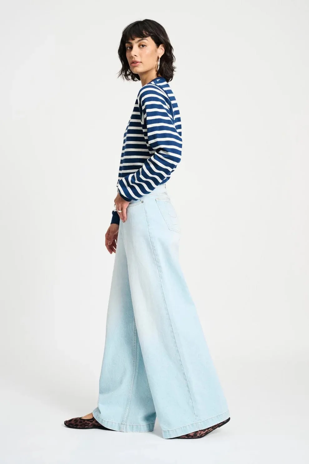 TOP - Striped Blue White - Donkerblauw - Afbeelding 5