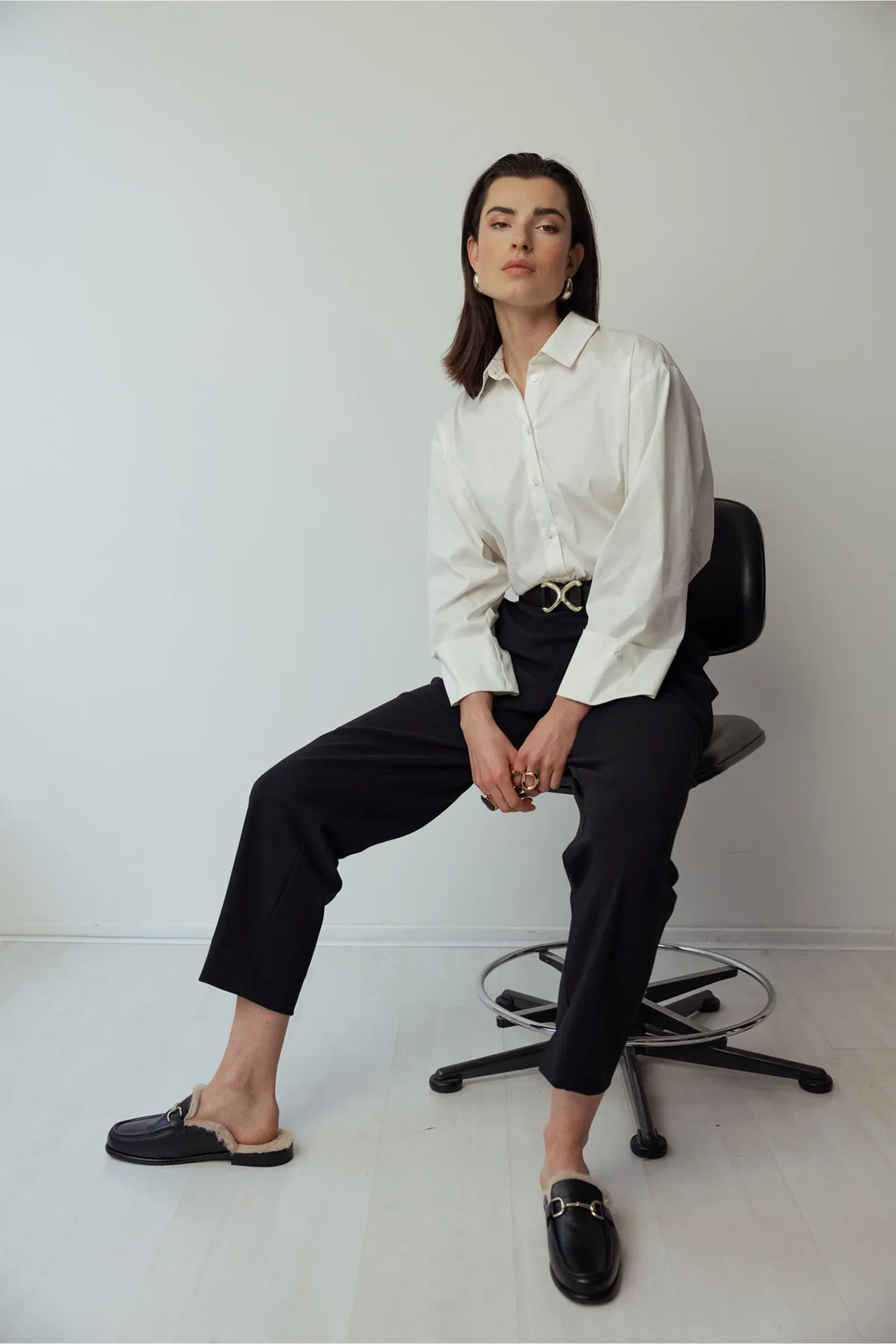 Marlis bonded barrell trousers - Zwart - Afbeelding 3