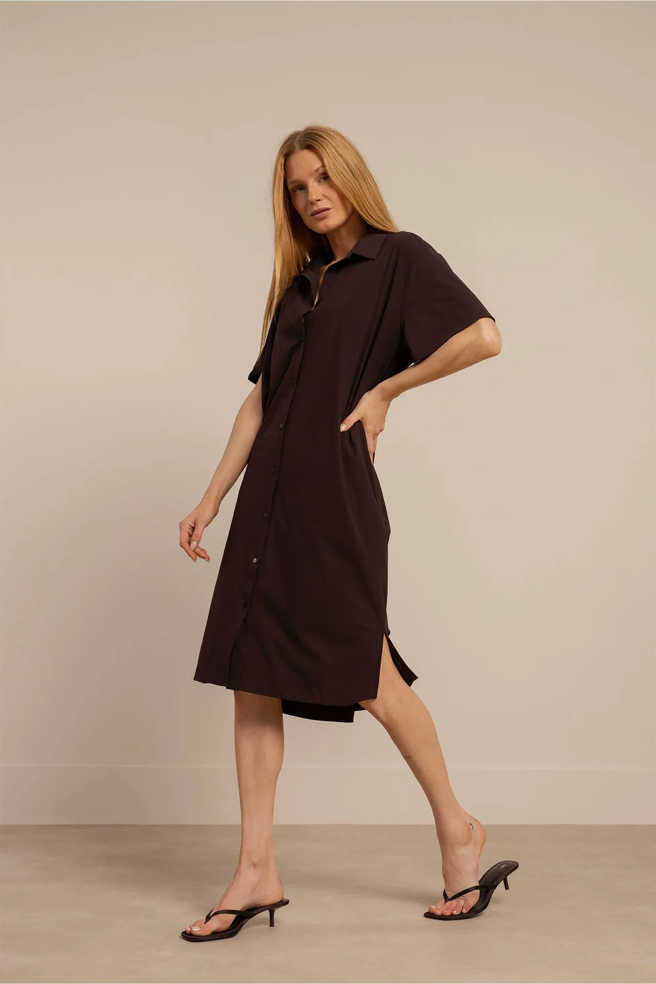 Louni blouse dress - Espresso