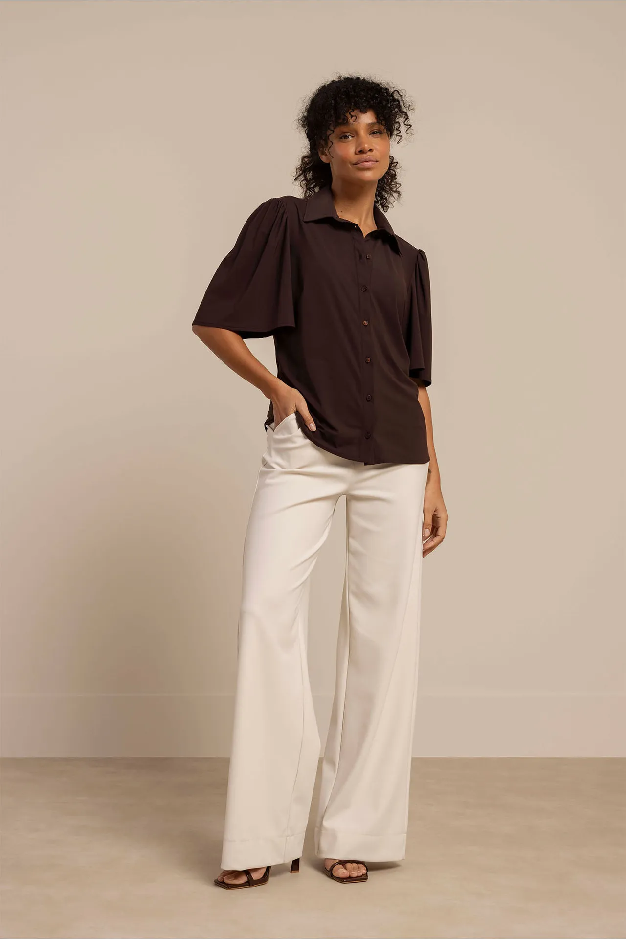 Poppy butterfly blouse - Espresso - Afbeelding 2