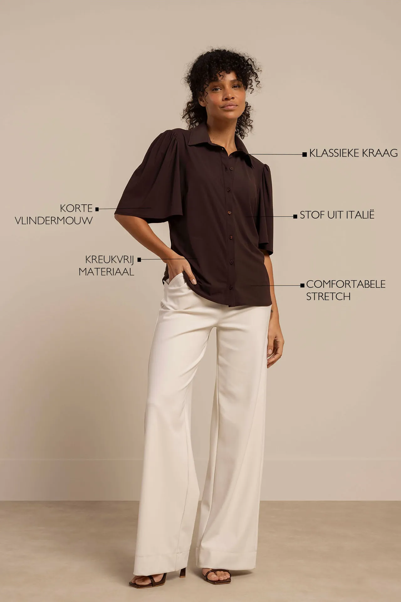 Poppy butterfly blouse - Espresso - Afbeelding 3