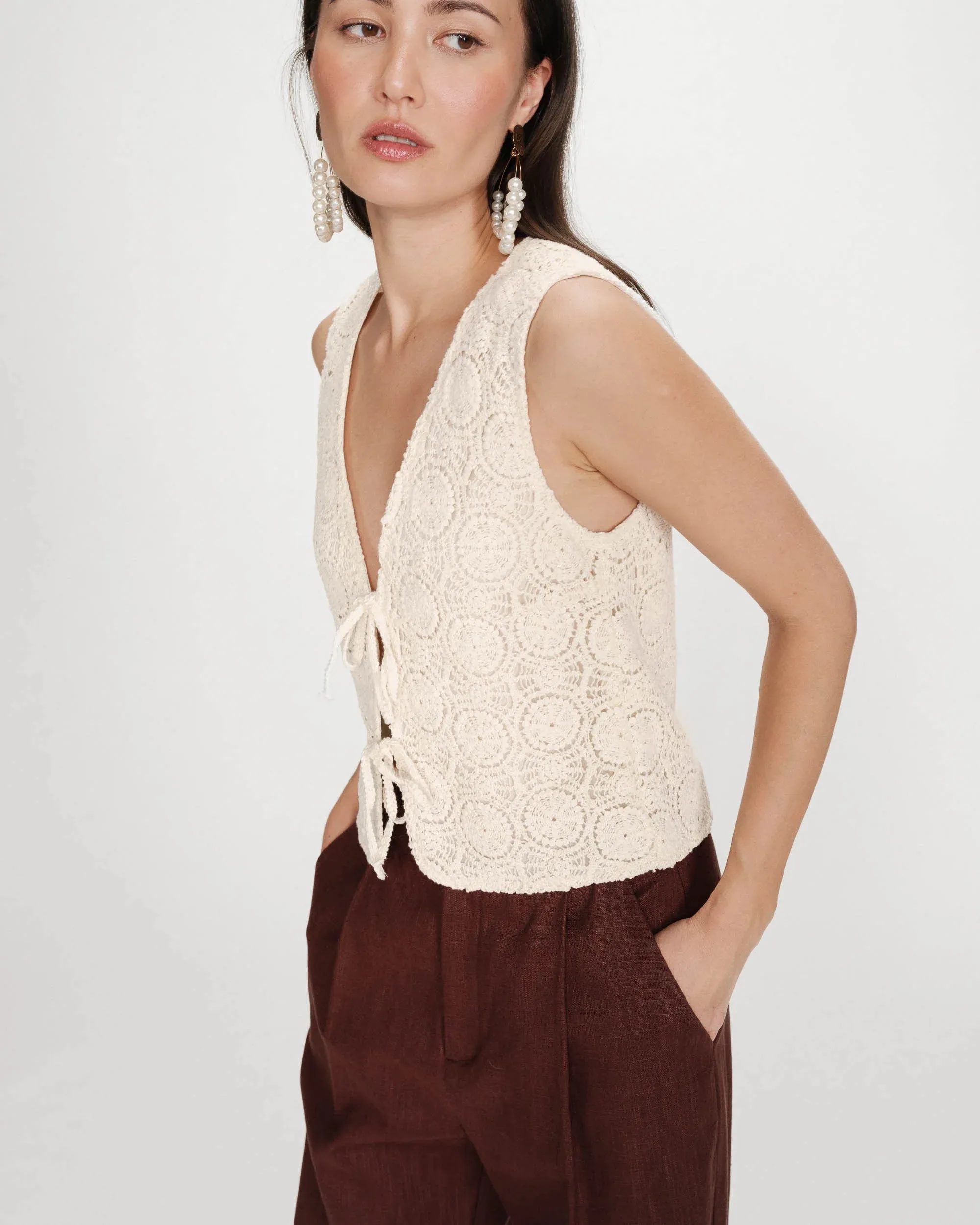 Vony Gilet - Ecru