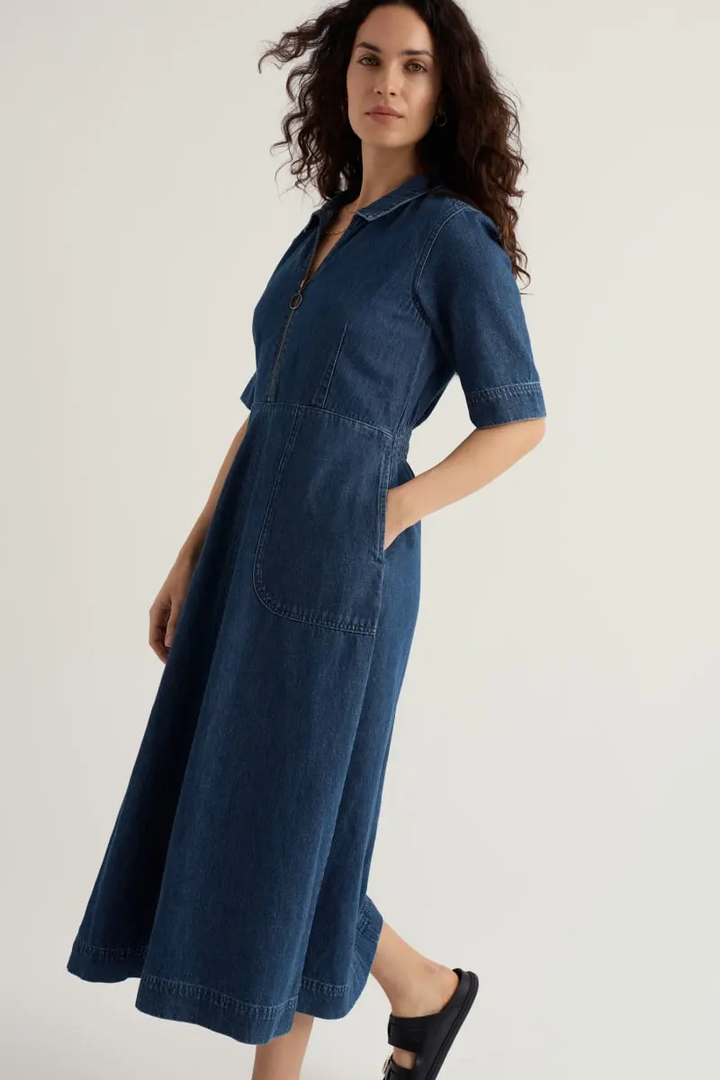 Gwenter Dress - Denim - Afbeelding 5