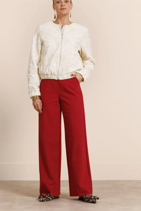 Lexie bonded trousers - Ruby Red