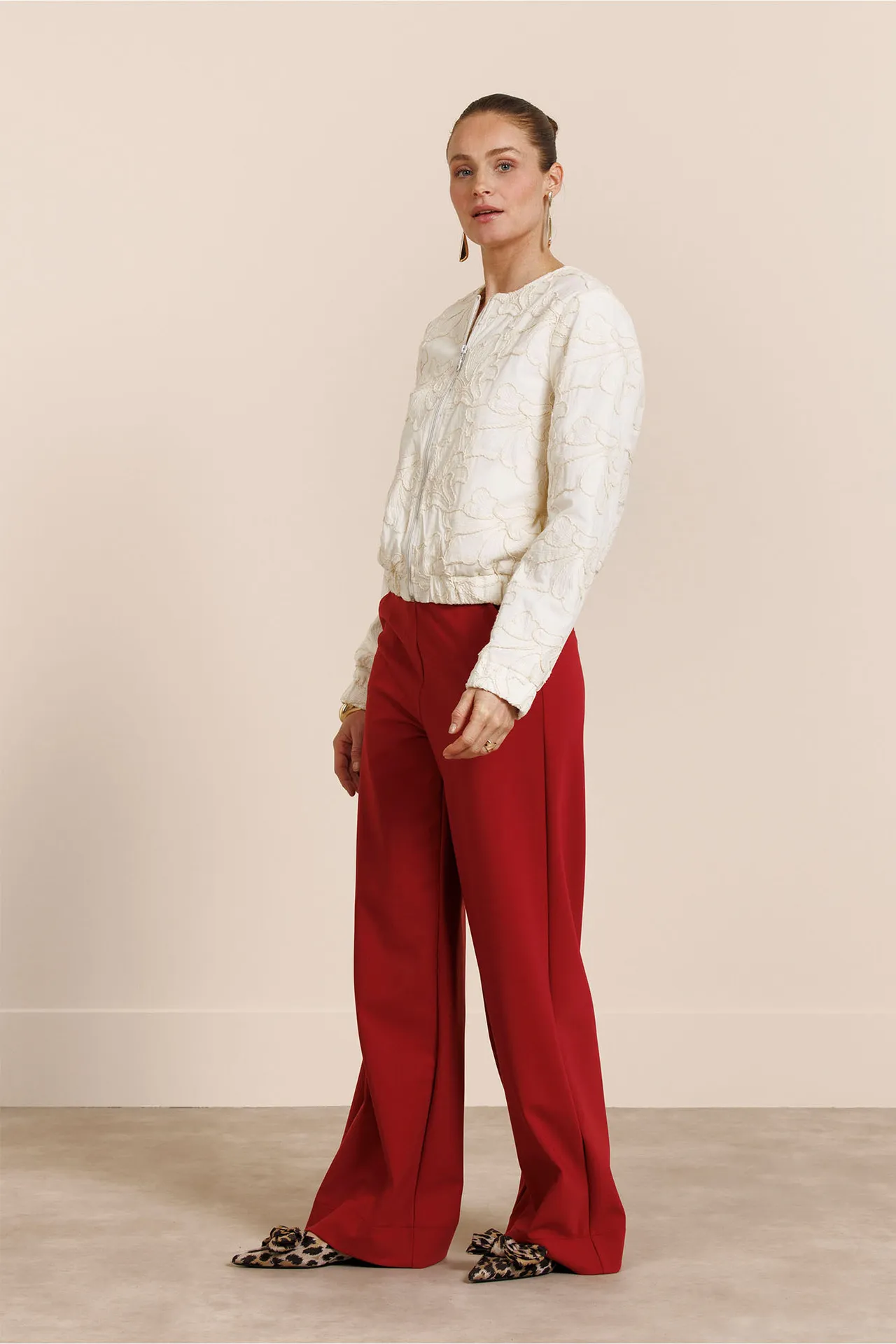 Lexie bonded trousers - Ruby Red - Afbeelding 3