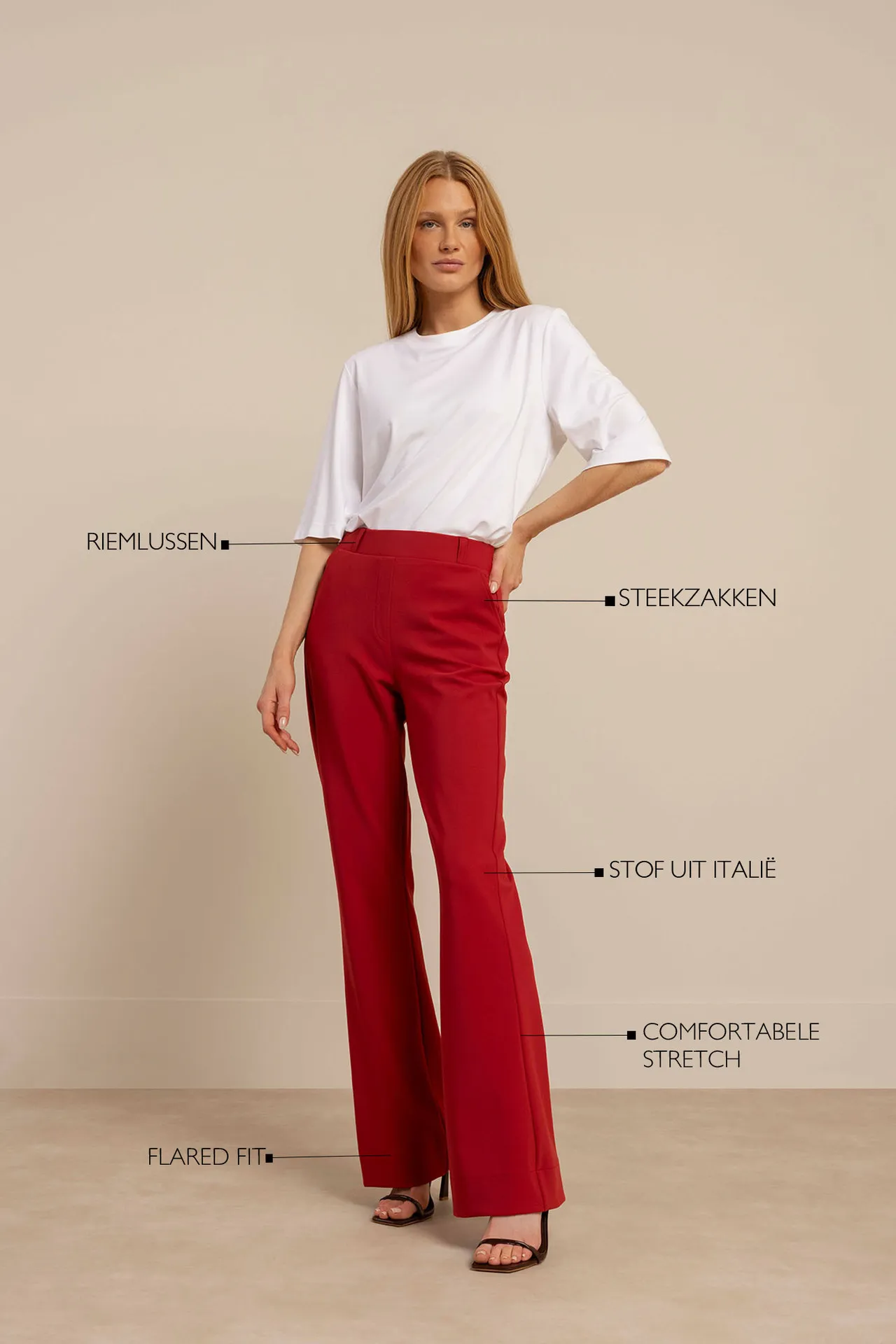 Flair bonded trousers - Ruby Red - Afbeelding 3
