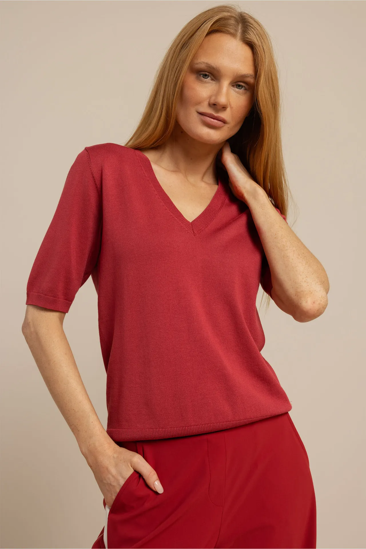 Truida pullover - Ruby Red