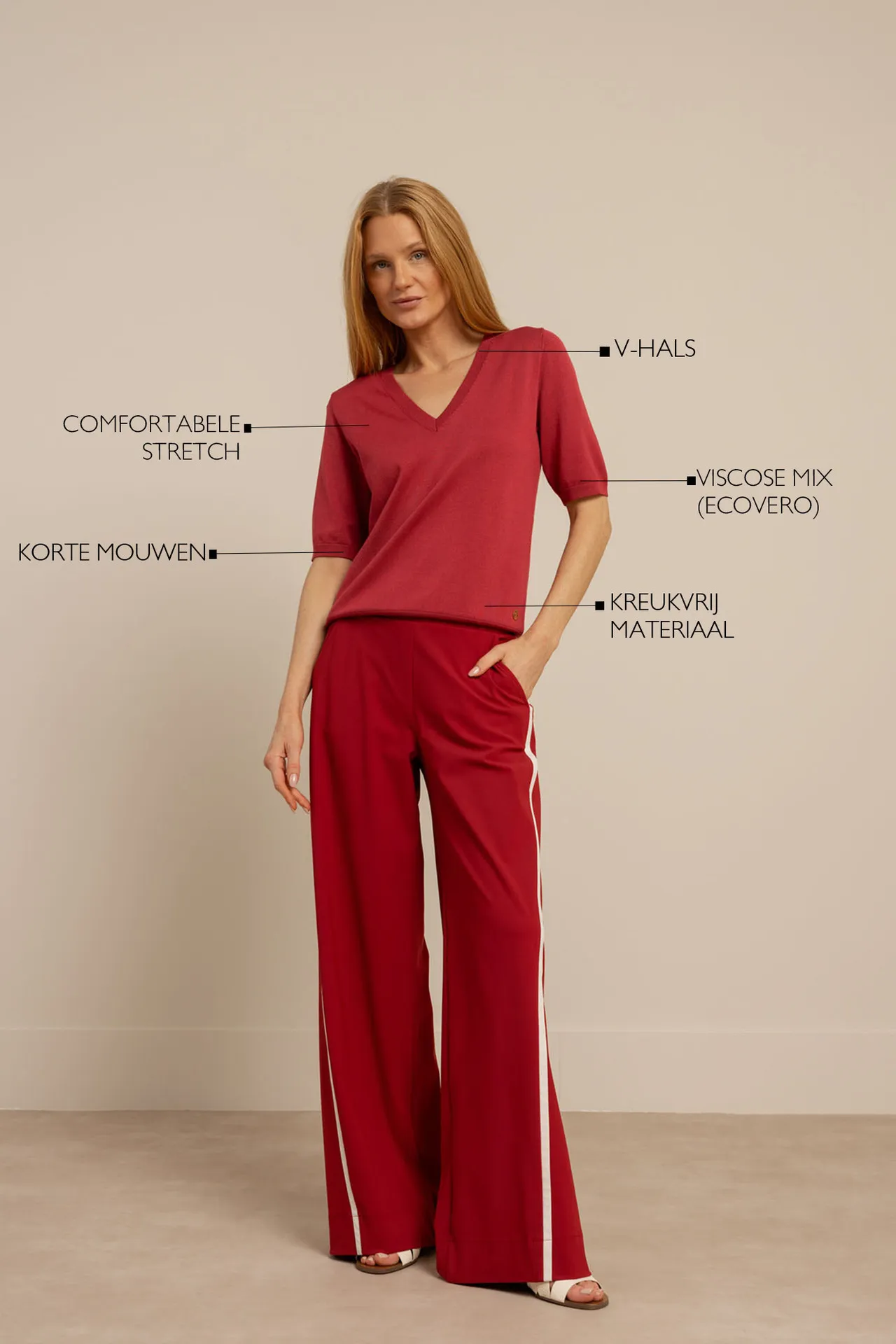 Truida pullover - Ruby Red - Afbeelding 4