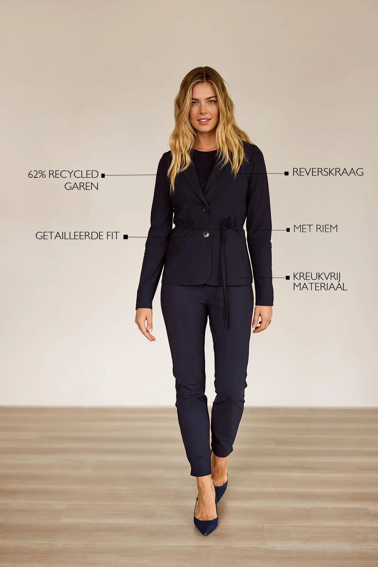 Clean blazer - Blauw - Afbeelding 3