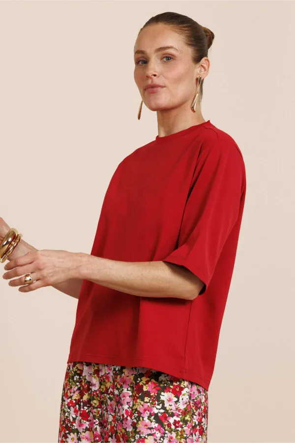 Fiore t-shirt - Ruby Red
