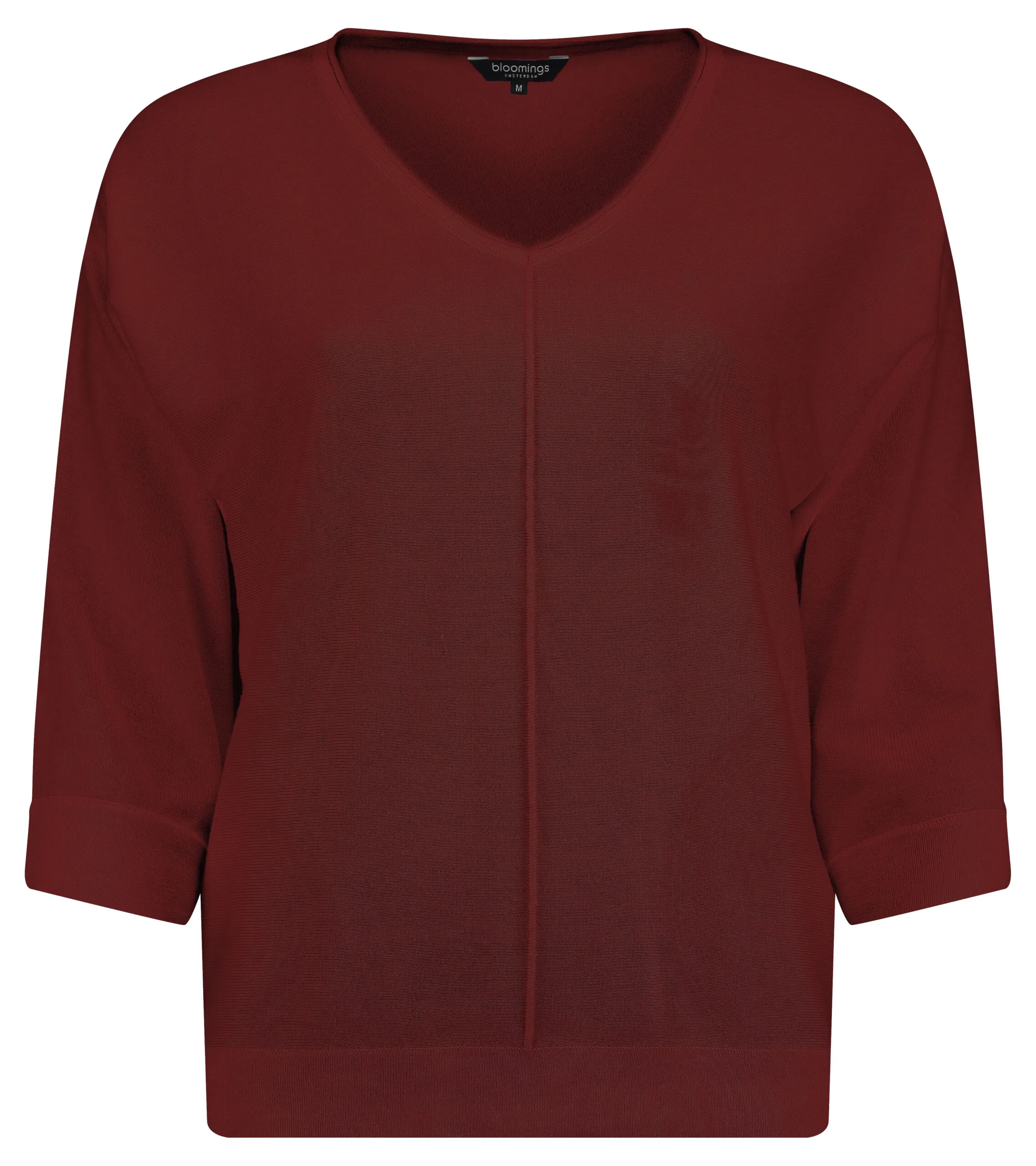 V-neck Pullover 3/4 slv Horizontal Knit - Andorra