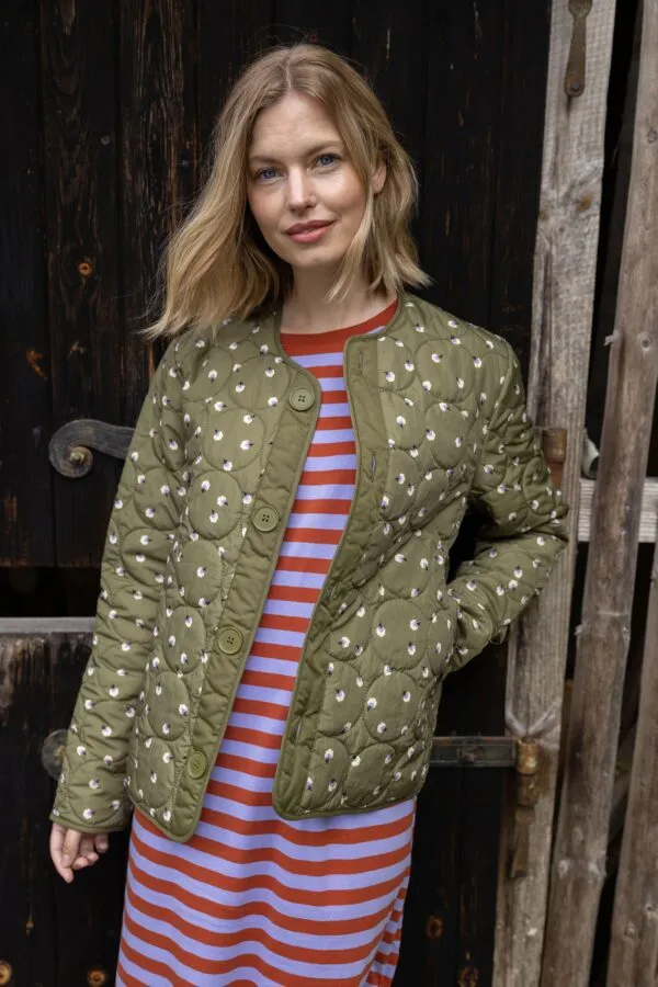 Daneland AOP Thermo Jacket - Olijf