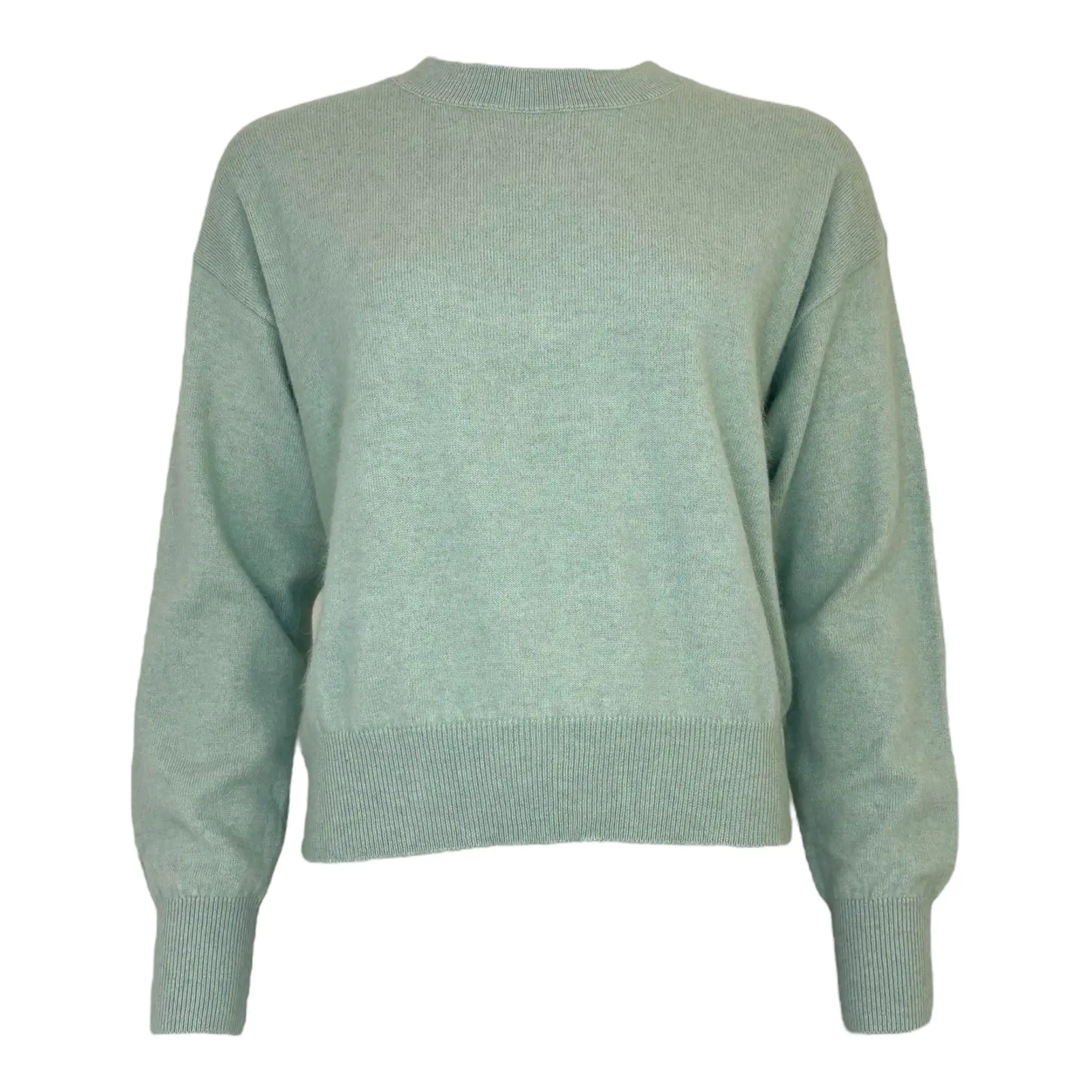 Long-Sleeved Round-Neck Jumper - Mint - Afbeelding 2