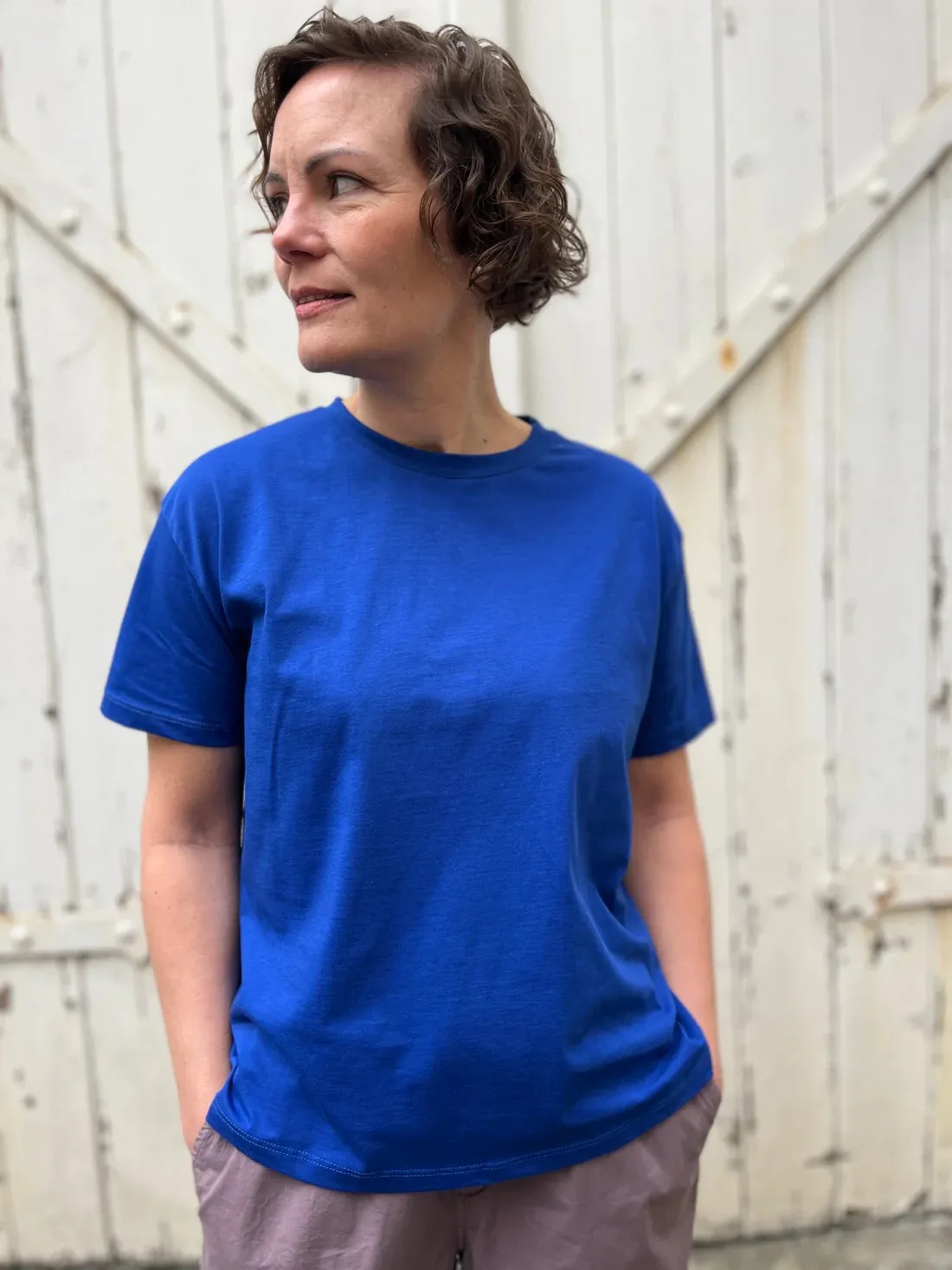 Danebasic Boxy Tee - Cobalt blauw - Afbeelding 2