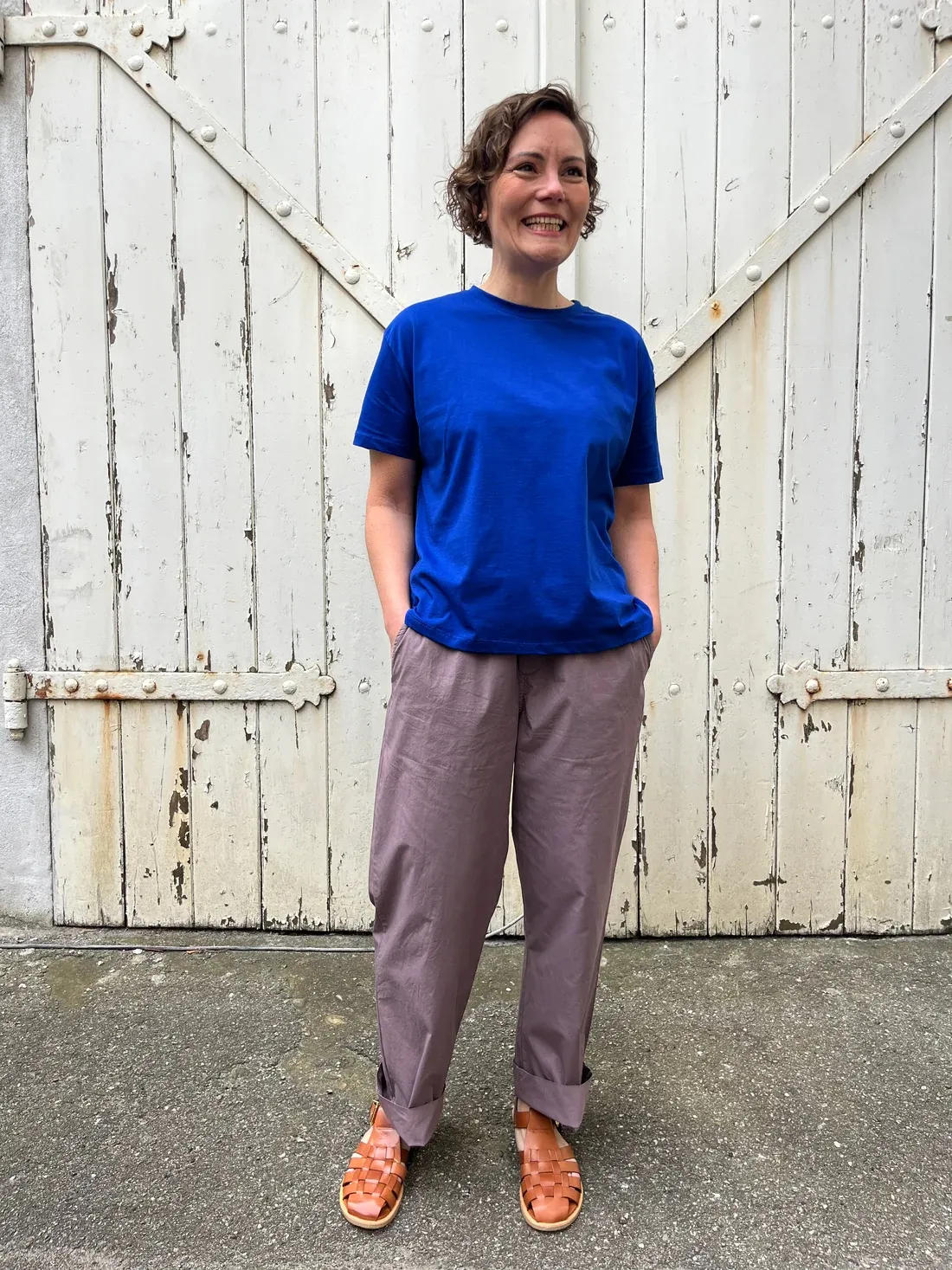 Danebasic Boxy Tee - Cobalt blauw - Afbeelding 3