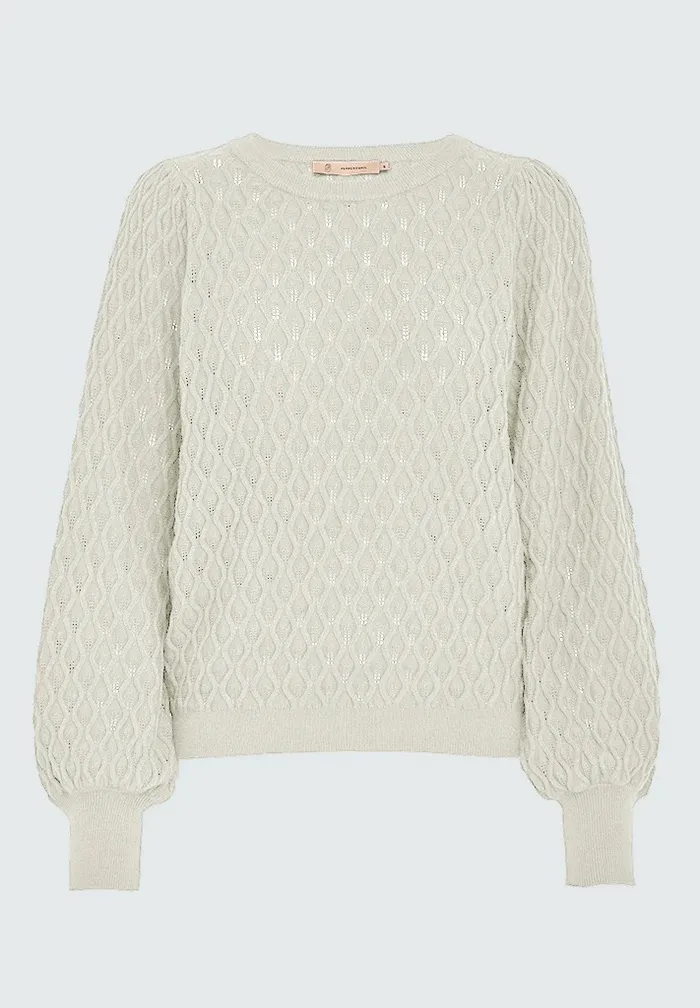 PCRosalia Puff Sleeve Knit Pullover - Wit - Afbeelding 6