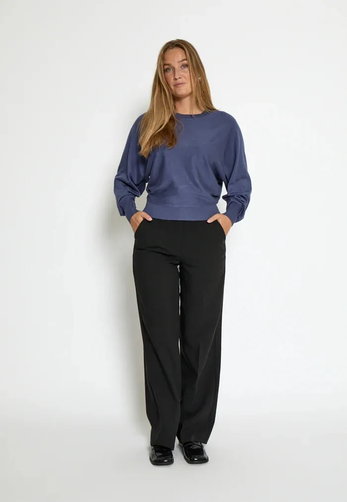 MSDana Bat Sleeve Knit Pullover - Grijsblauw - Afbeelding 3