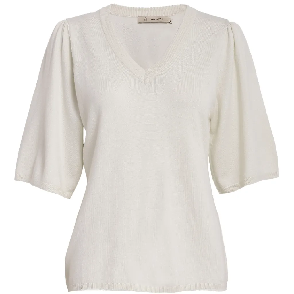 PCGlenda Short Sleeve Knit - Off white - Afbeelding 4