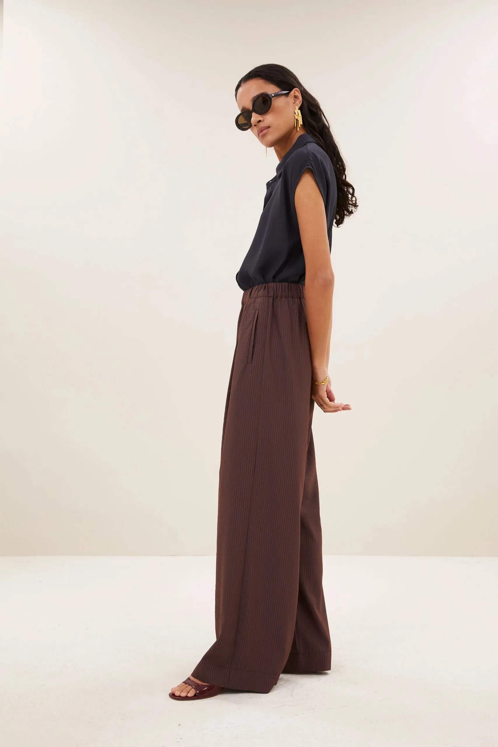 celin tan stripe pants - tanning stripe - Afbeelding 2