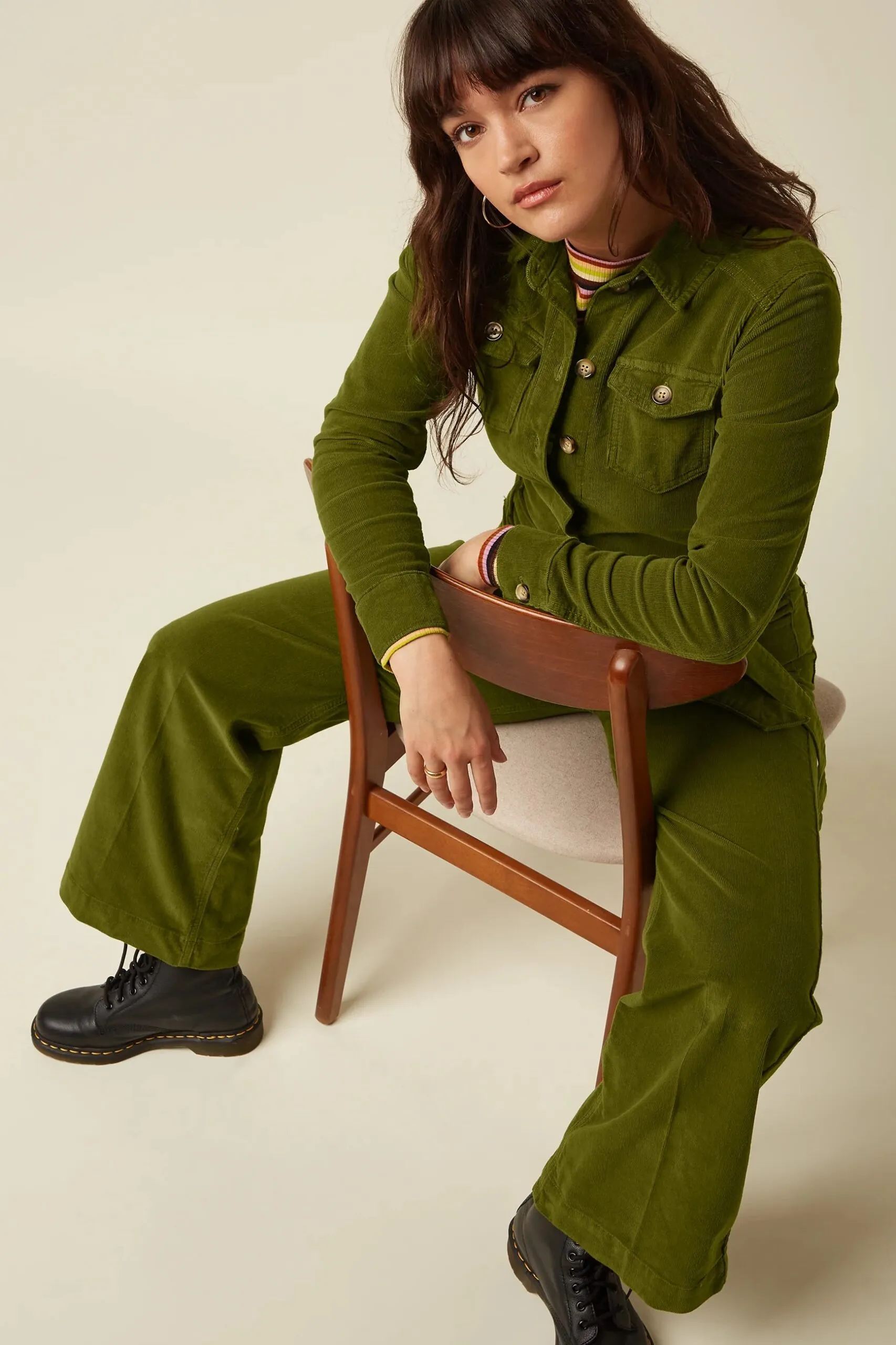 Mia Jumpsuit Baby Cord - Posey Green - Afbeelding 2