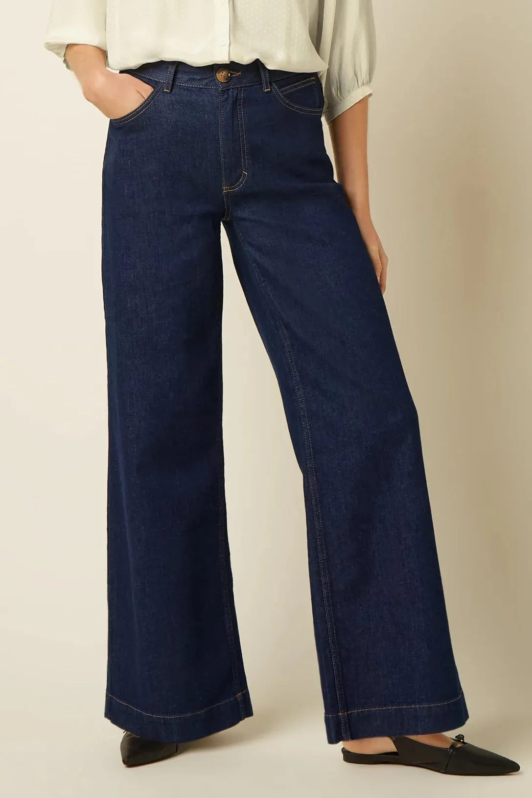 Paige Pants Petite Onyx Denim - Deep Blue - Afbeelding 2
