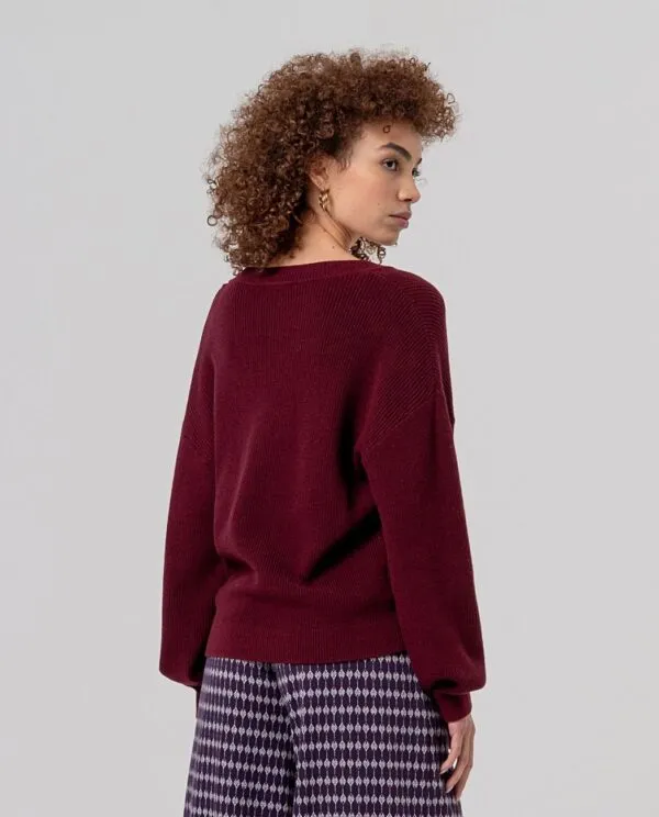 Epic neckline sweater - Maroon