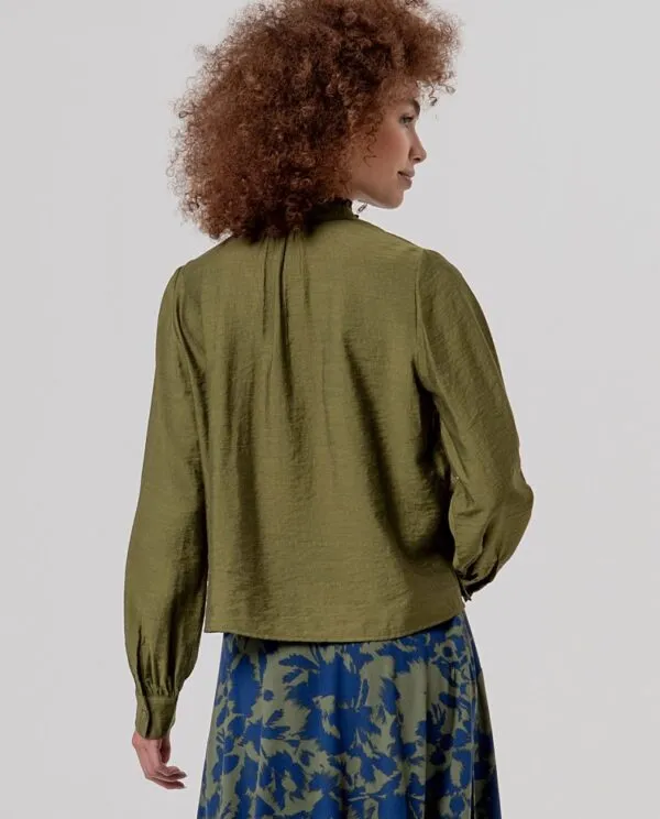 Blouse with Detail on the Front - Groen
