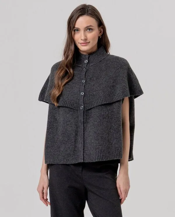 Knit Cape - Antraciet