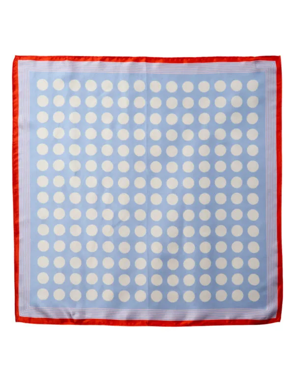Nusilk Dot Scarf - Lichtblauw