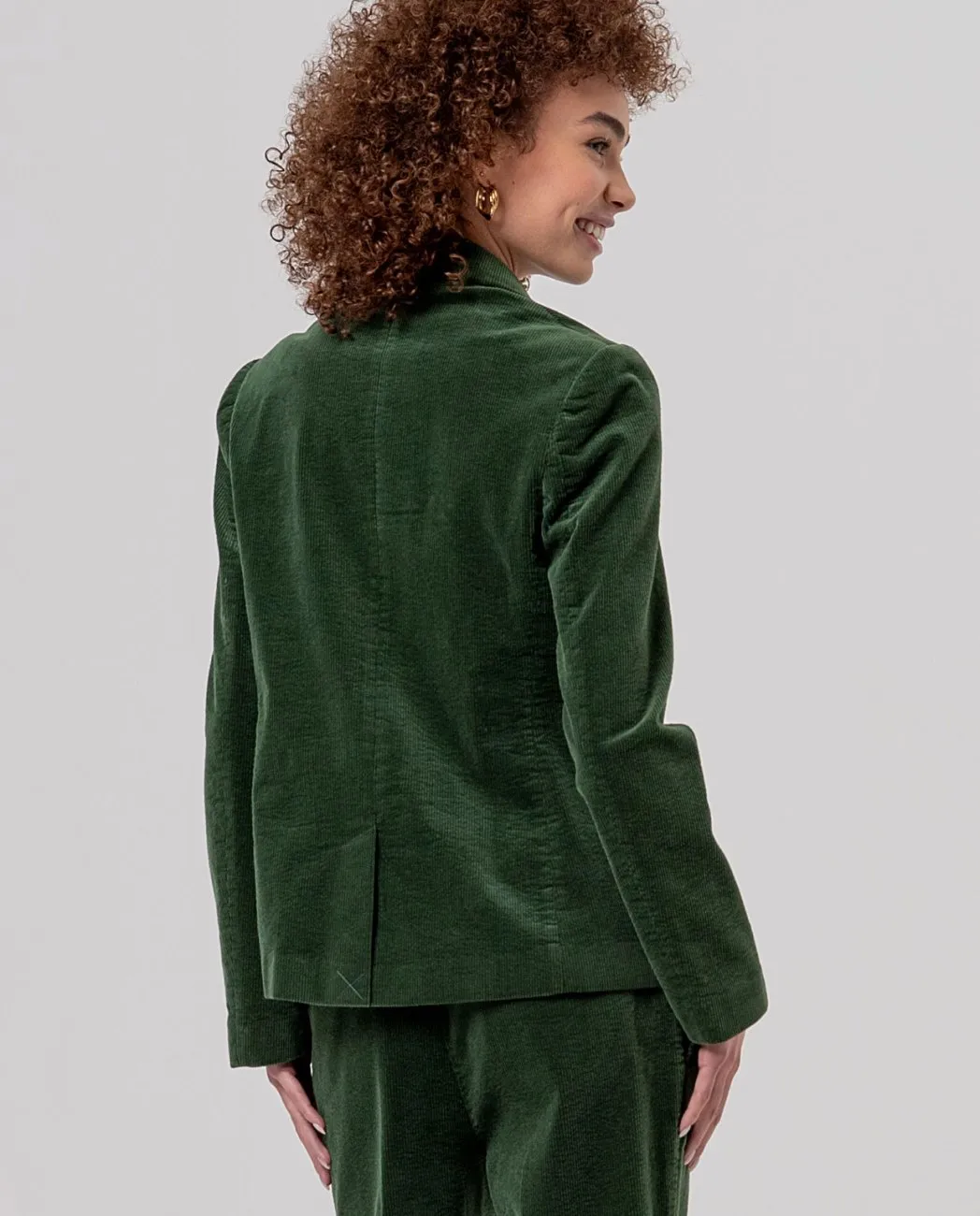 Blazer with Printed Lining - Khaki - Afbeelding 2