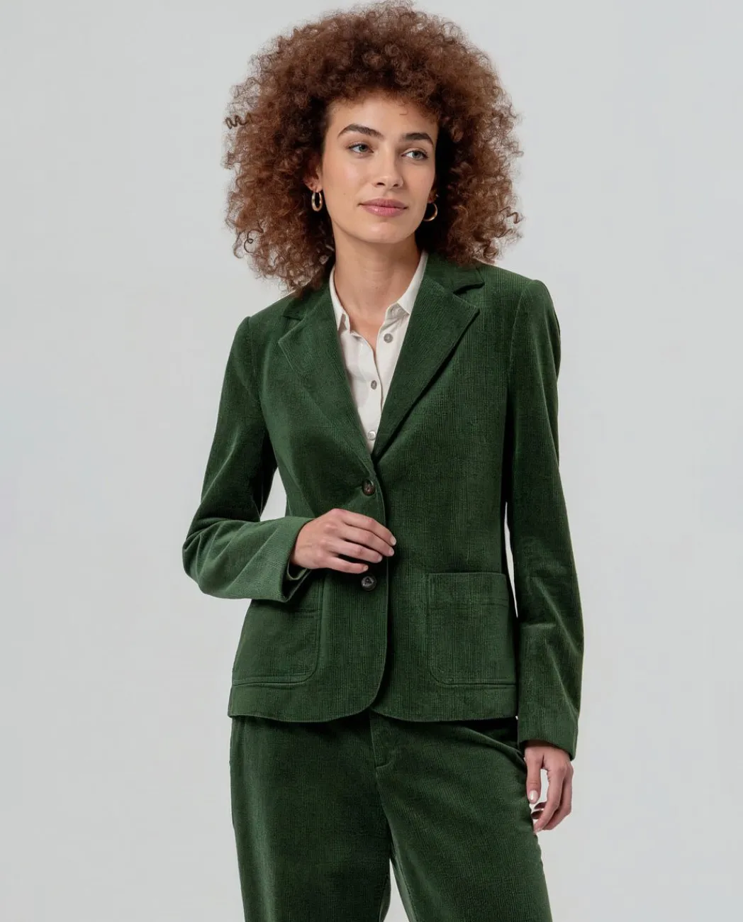 Blazer with Printed Lining - Khaki - Afbeelding 5