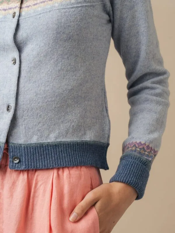 Alpine Short Cardigan - Lavender Blue
